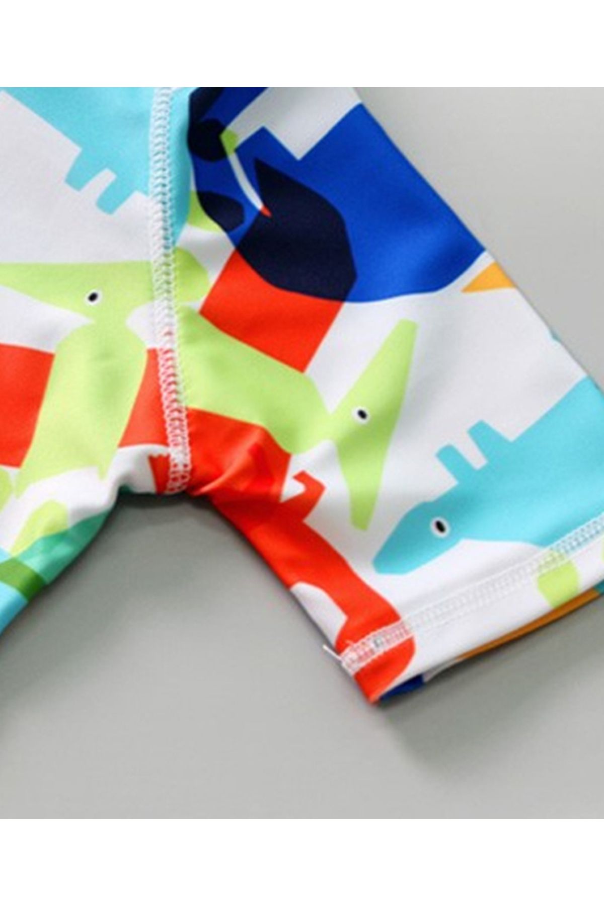 SAPS-SAPS All Over Dinosaurs Printed Quick Drying Legged Swimsuit - Multi Color 5