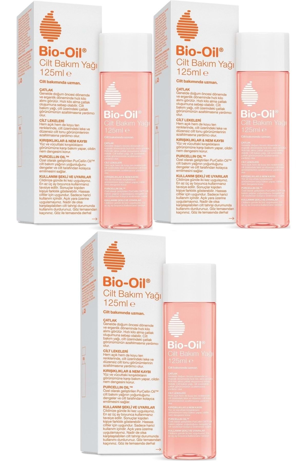 Bio-Oil Çatlak Oluşumunu Önleyici Cilt Bakım Yağı 125ml (YENİ FORMÜL) (3 LÜ SET)