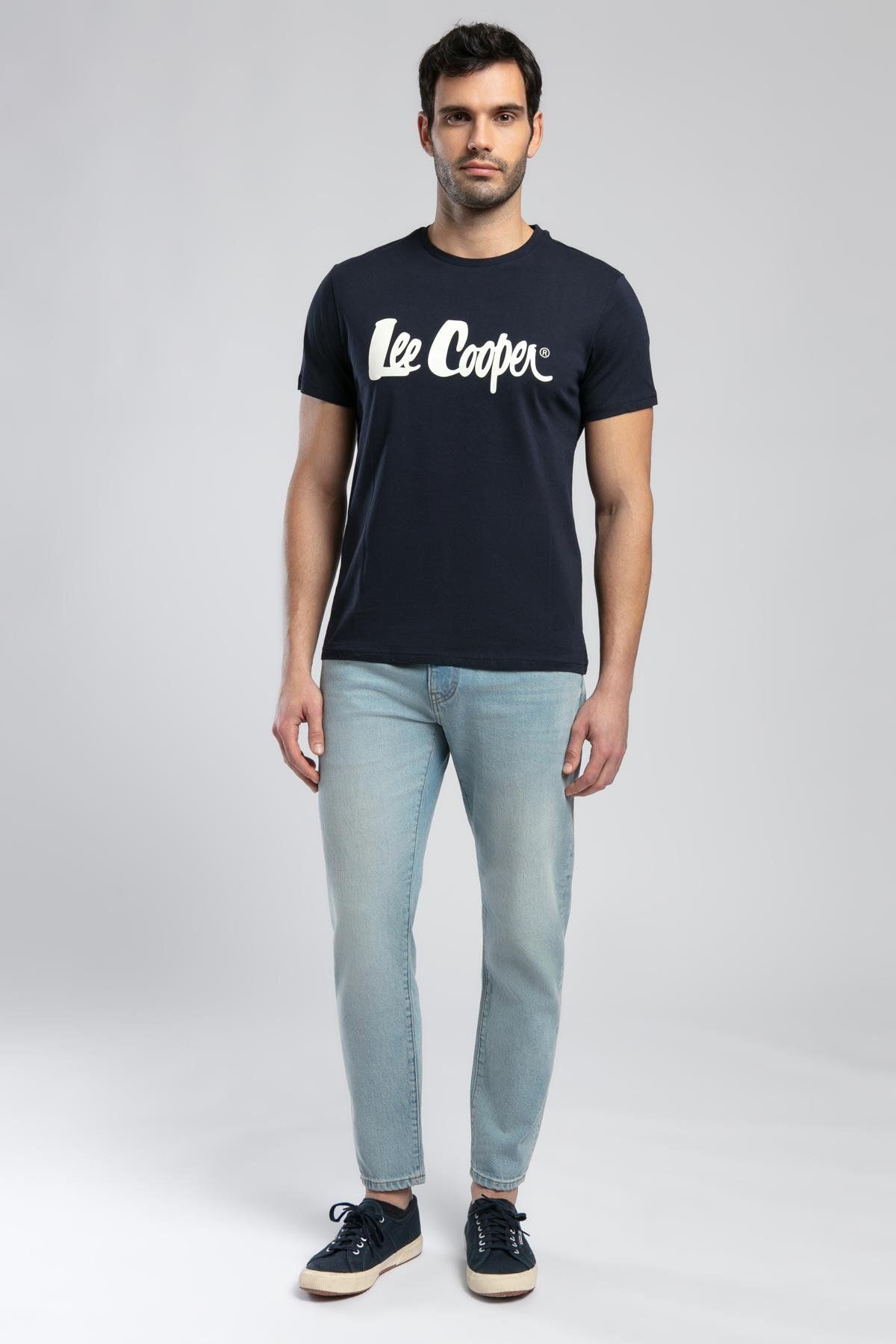 تی شرت مردانه یقه O Londonlogo آبی سرمه ای Lee Cooper