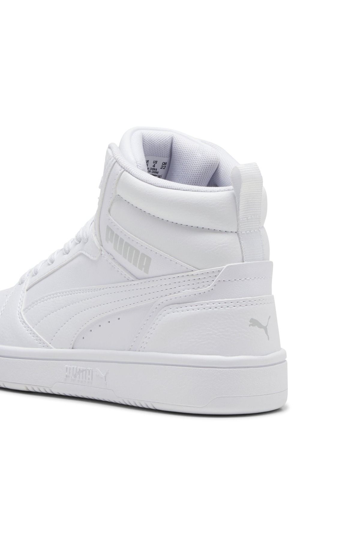 Puma کفش ورزشی یونیسکس سفید Rebound V6 Mid Jr