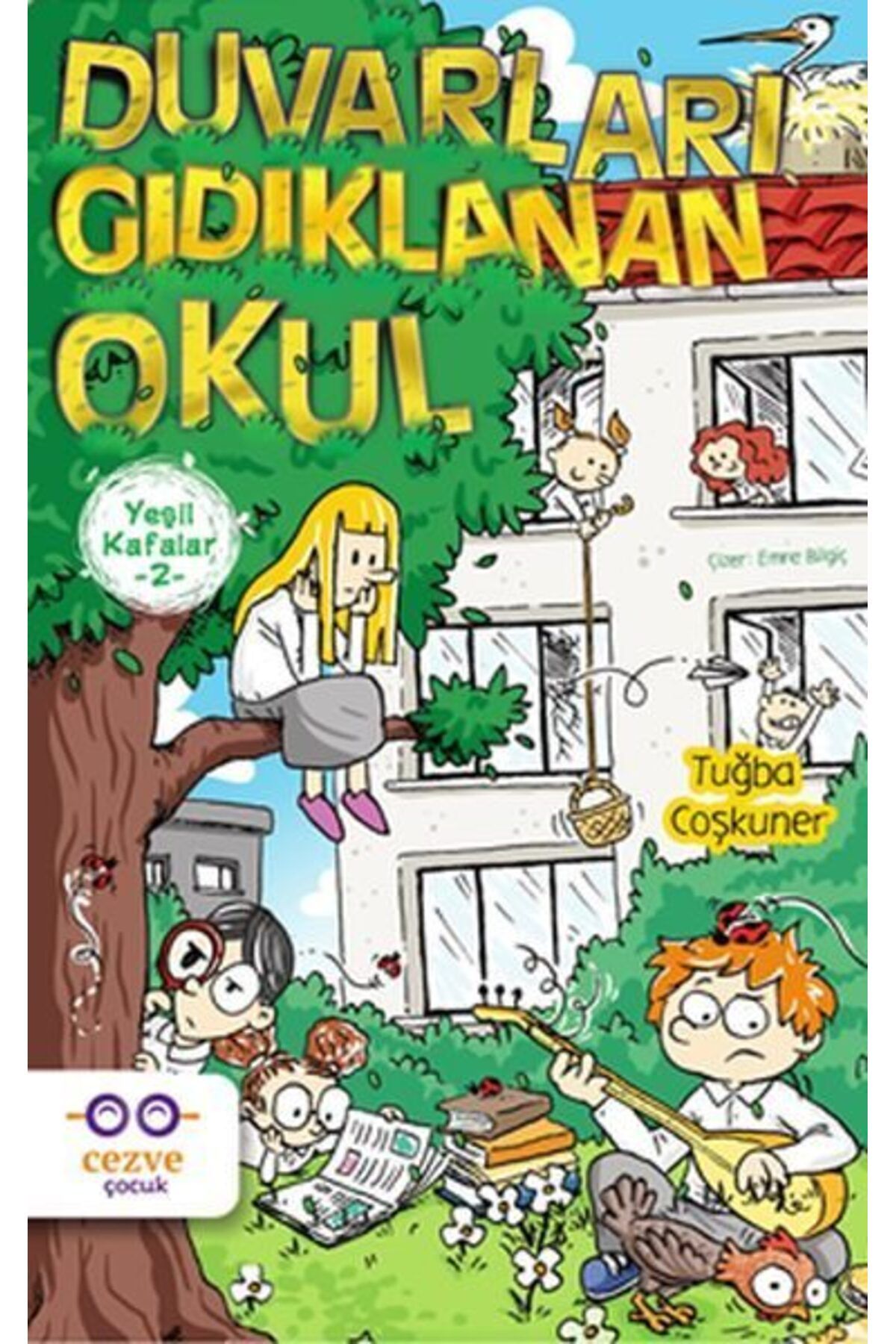 Cezve Çocuk Yeşil Kafalar 2 Duvarları Gıdıklanan Okul