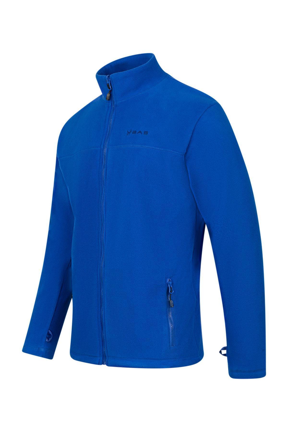 2AS-Chestert Men's Thin Fleece Sweatshirt Blue - Full Zip 2