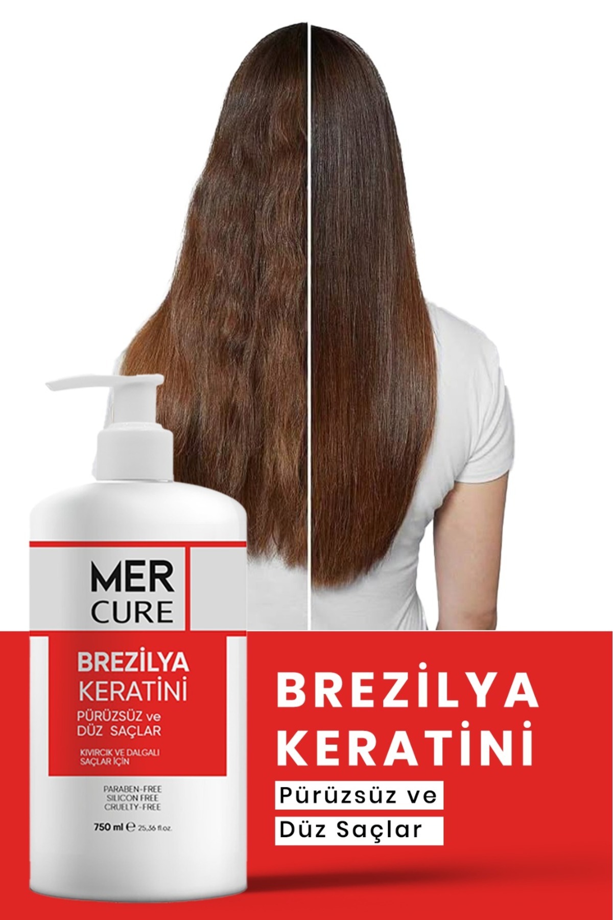 Saç Düzleştirici Keratin Bakımı Brezilya Fönü 750ml Kokusuz-Dumansız Evde Uygulama — 426001 — تصویر 2 از 5