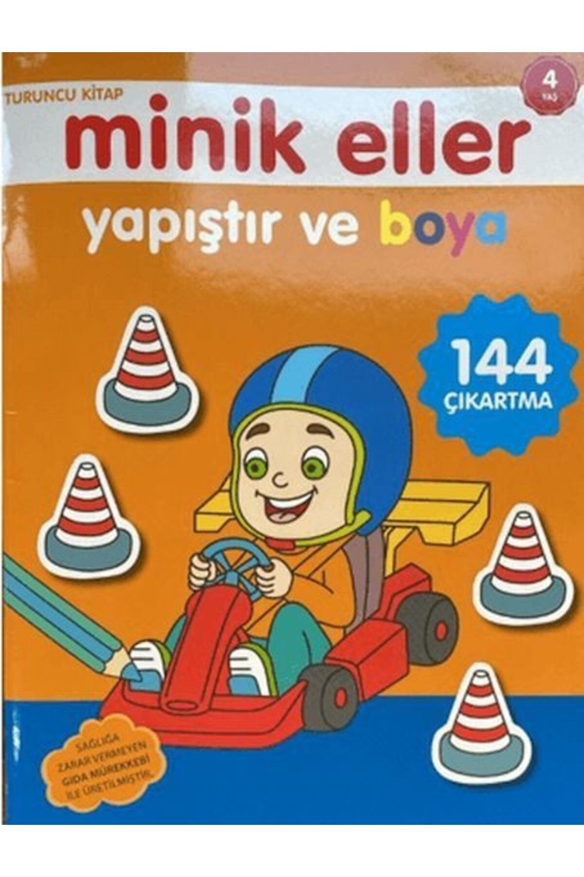 0-6 Yaş Yayınları Minik Eller Yapıştır Ve Boya Turuncu Kitap