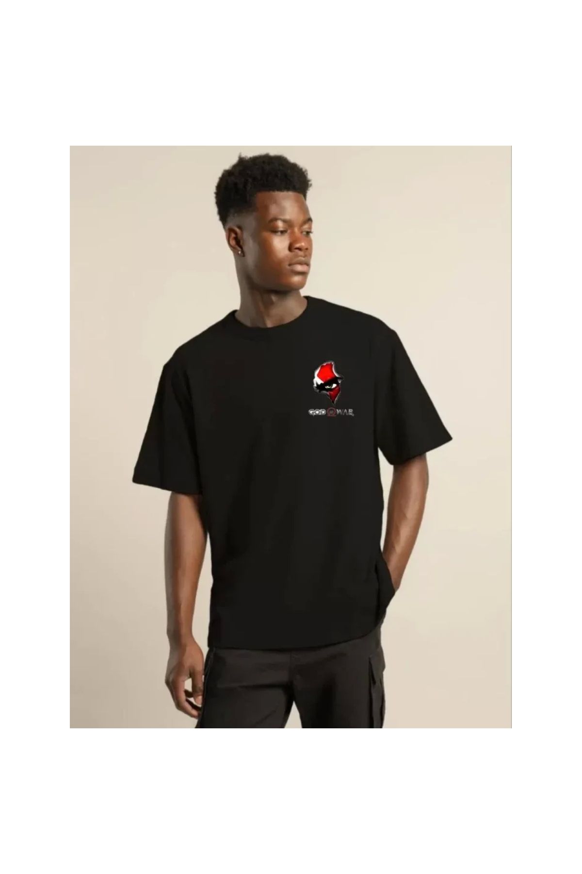 Marsilyan Unisex Bisiklet Yaka Baskılı Oversize TShirt