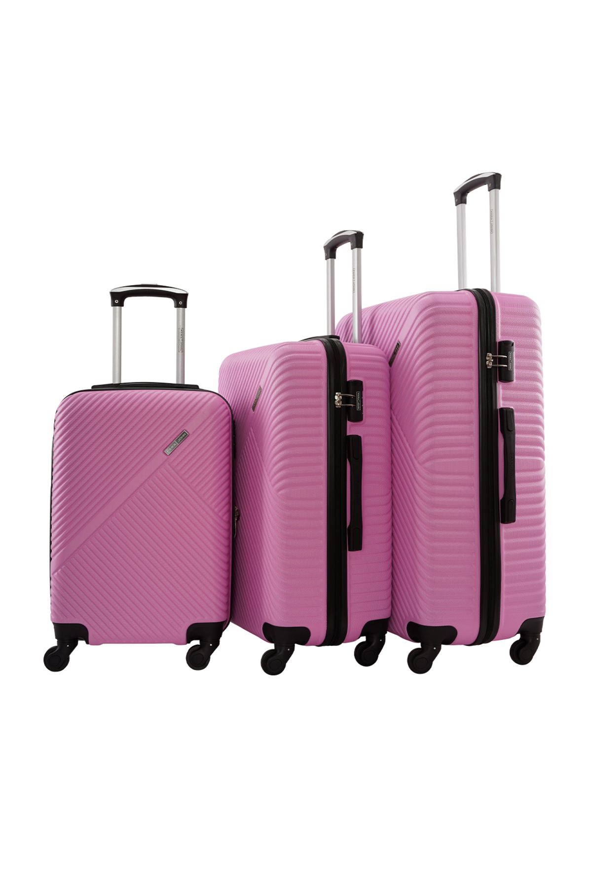 PARAJOHN-Aurora Set of 3 ABS Hard Case Luggage Trolley Bag with 4 Spinner Wheels & Lock 1