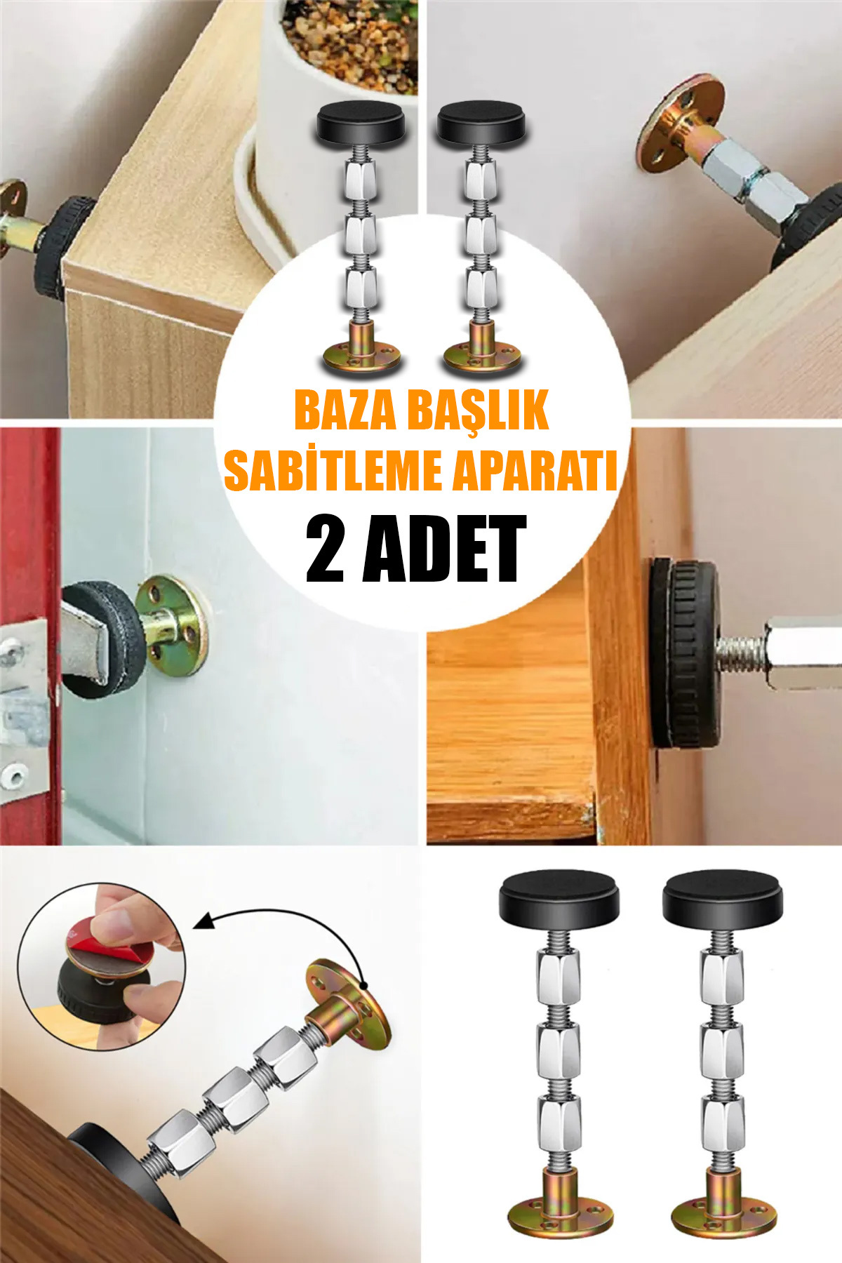 CMT 2 Adet Yatak Baza Başlık Sabitleme Aparatı Ses Önleyici Eşya Sabitleme Aparatı