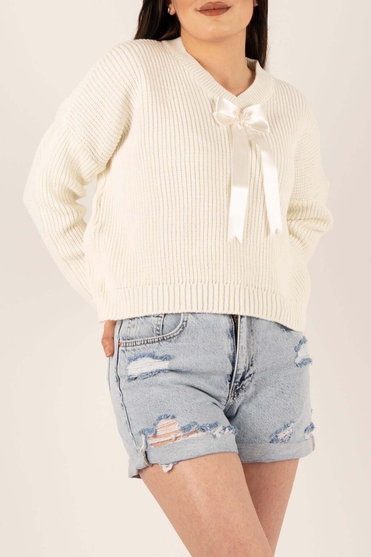 İKLİM LİFE-Ribbon Knitwear Sweater 2