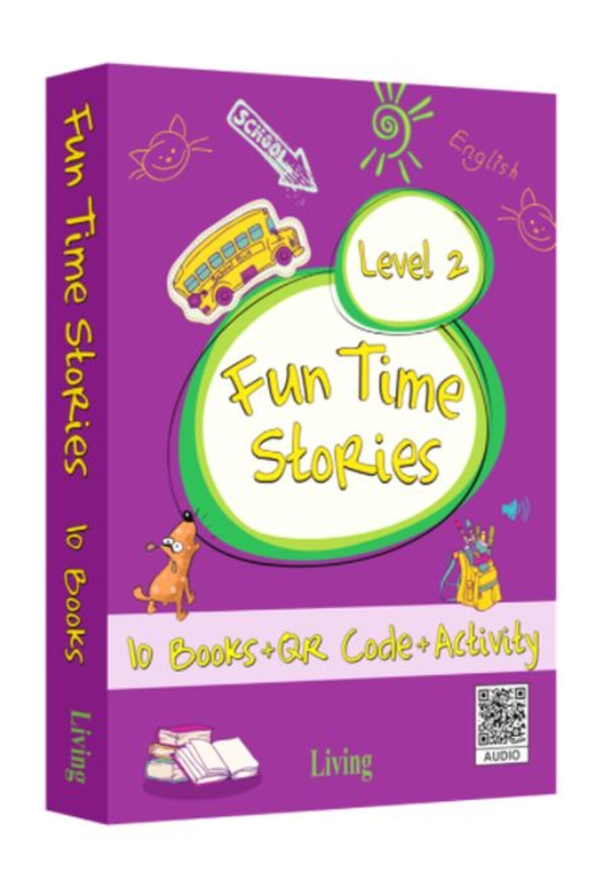 Living English Dictionary Living Level 2 Fun Times Stories 10lu Hikaye Seti
