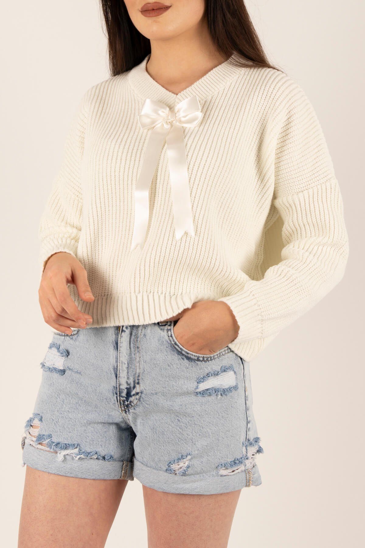 İKLİM LİFE-Ribbon Knitwear Sweater 1