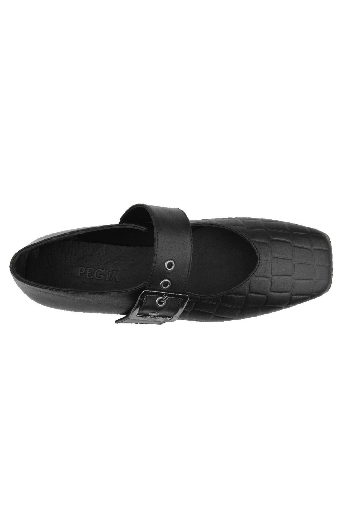 بابیت مشکی زنانه چرم بلوند FLAT اورجینال Pegia
