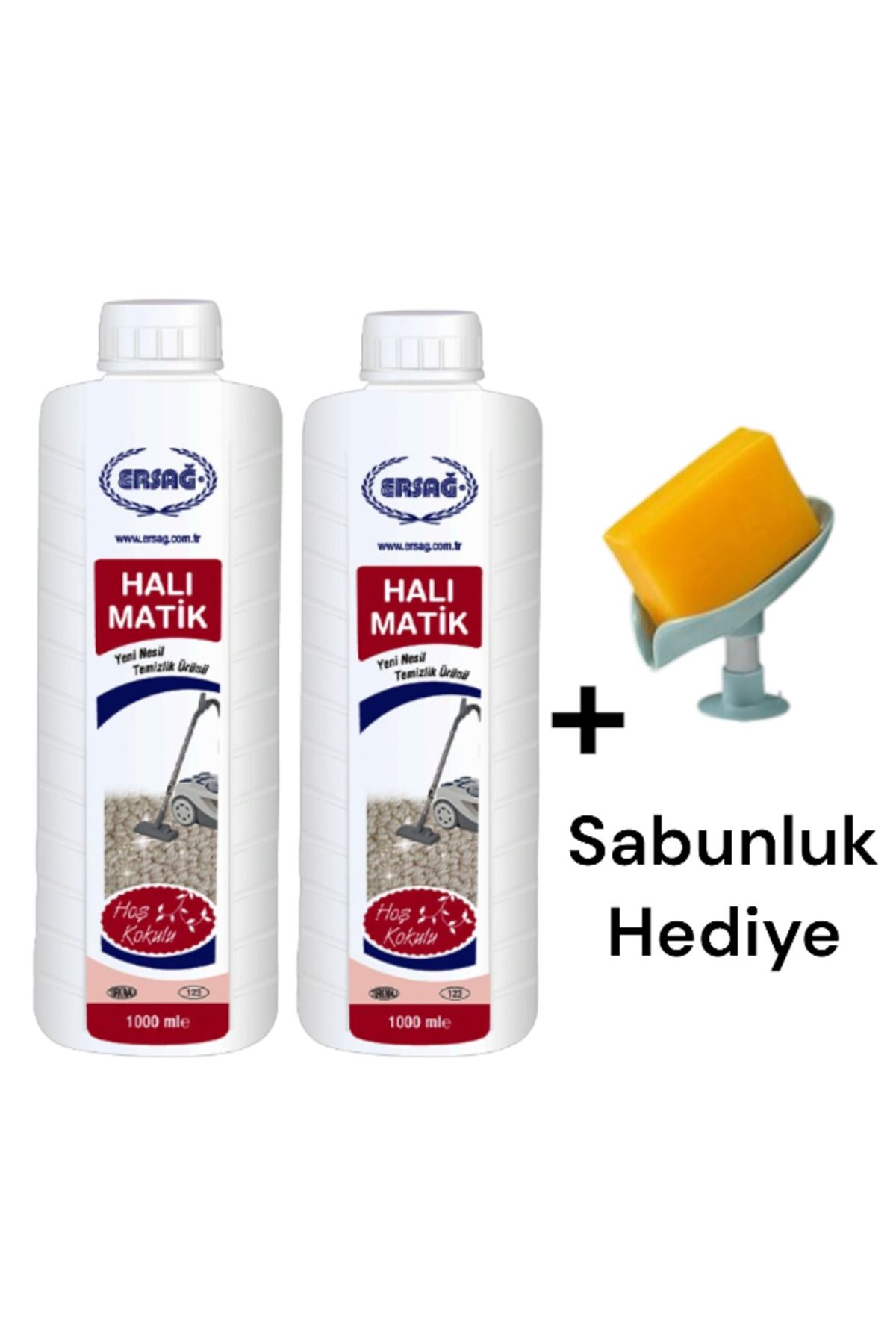 Ersağ Halı Matik 1000 ML (2 ADET) +  Sabunluk