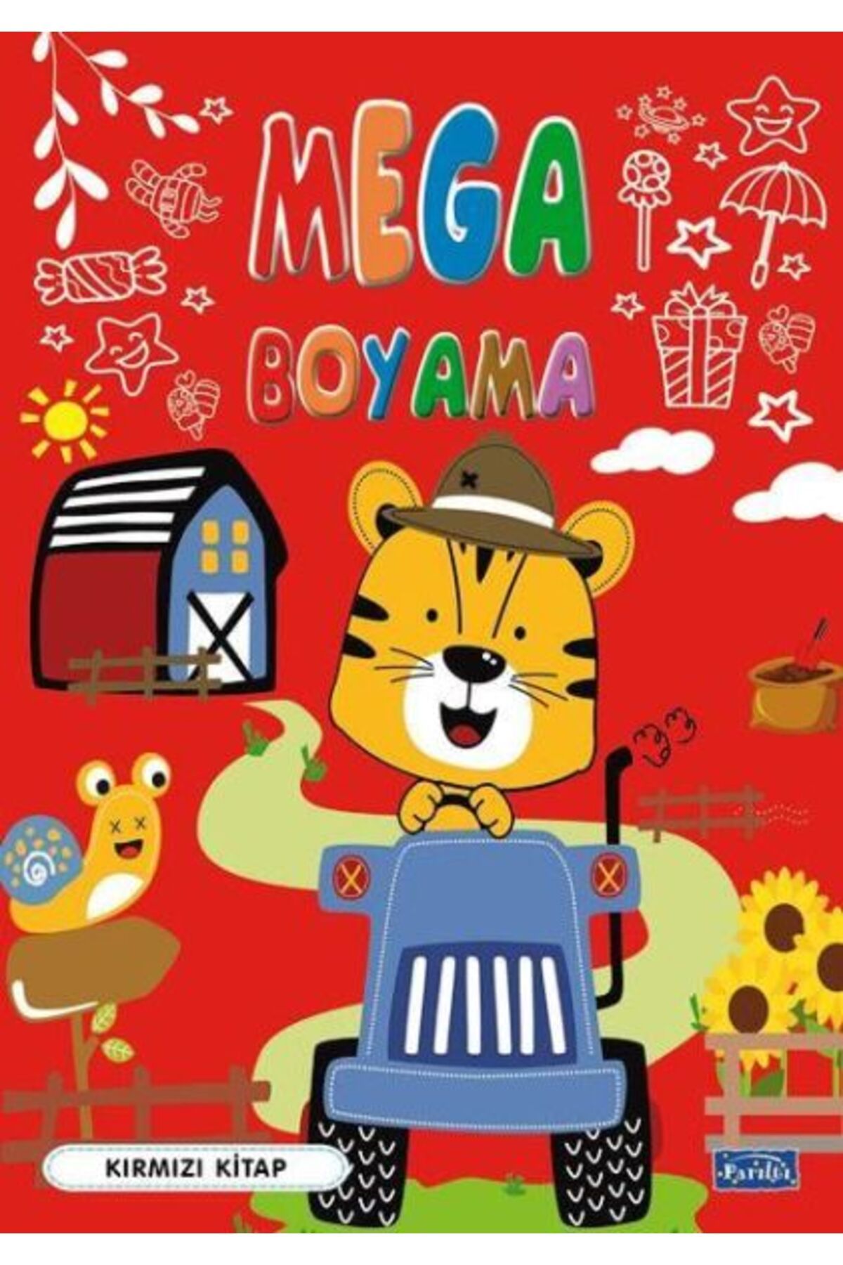 Parıltı Yayınları Mega Boyama Kırmızı Kitap