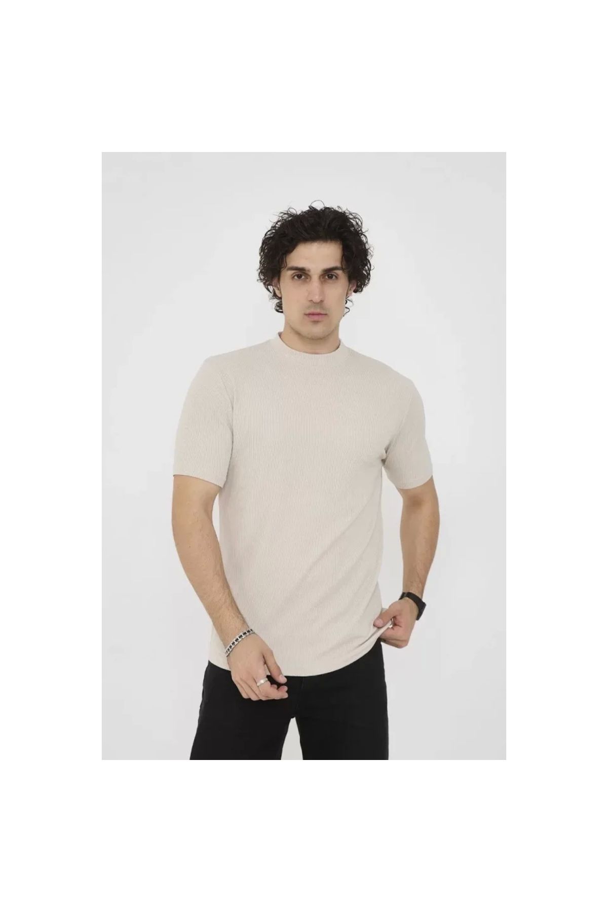 Narnuga Unisex Bisiklet Yaka Slim Fit TShirt