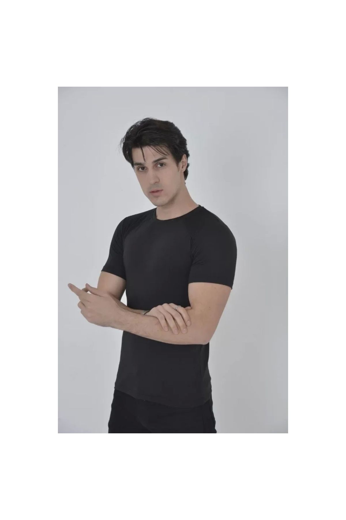 Narnuga Erkek Omuz Fileli Slim Fit Tshirt