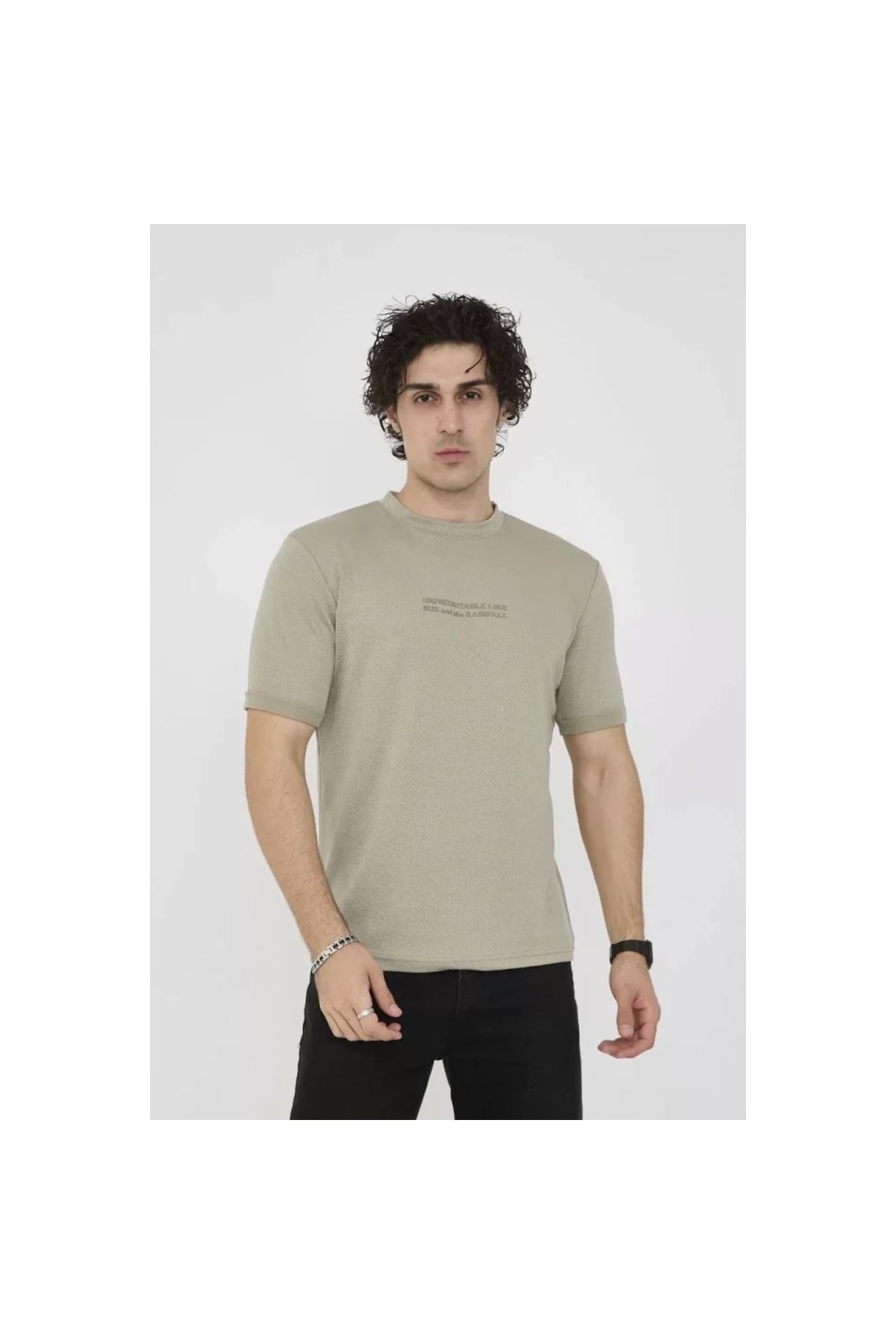 Narnuga Unisex Bisiklet Yaka Slim Fit TShirt