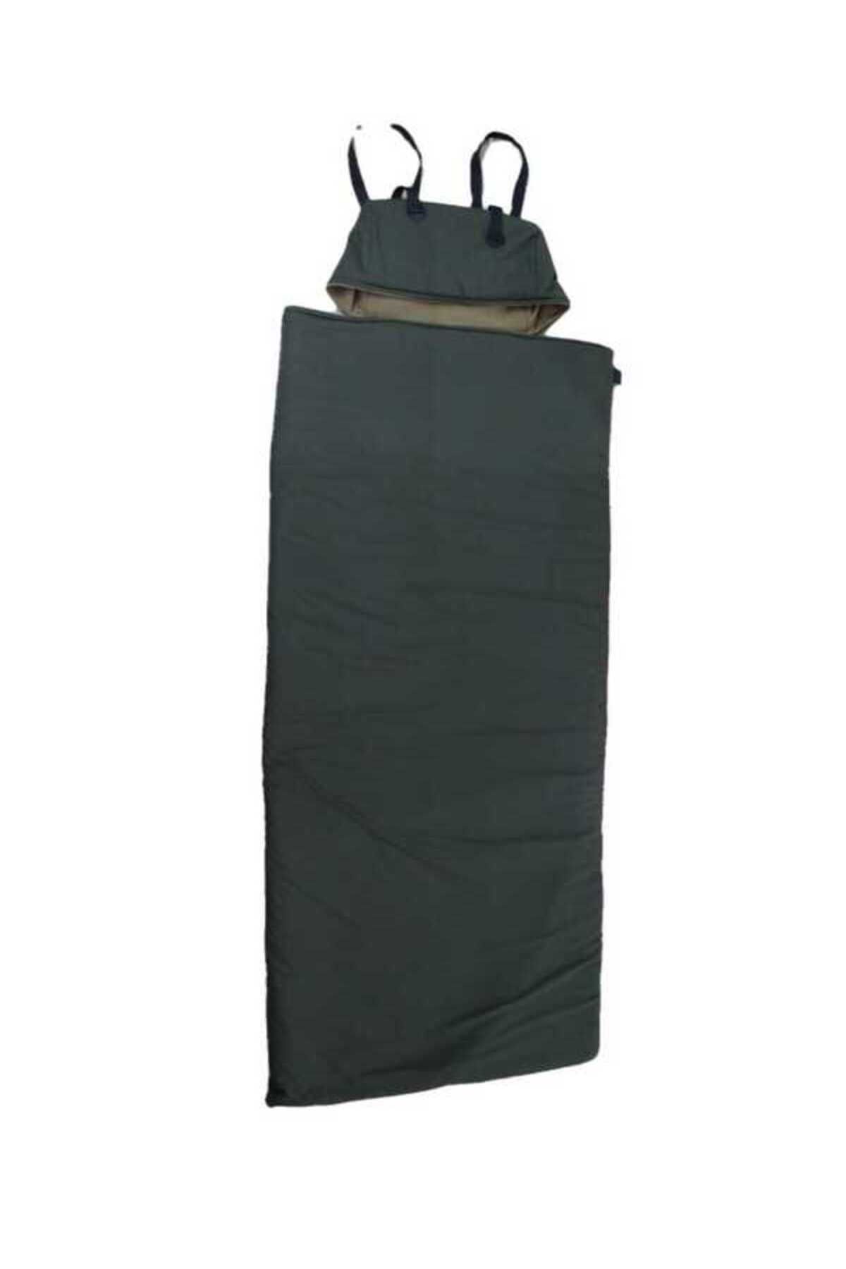 Med Online-Wide 90 cm Khaki Sleeping Bag -25 ° , Micro Water Repellent 220X95 Cm, 200 Gr Fiber/180 Gr Fleece 4