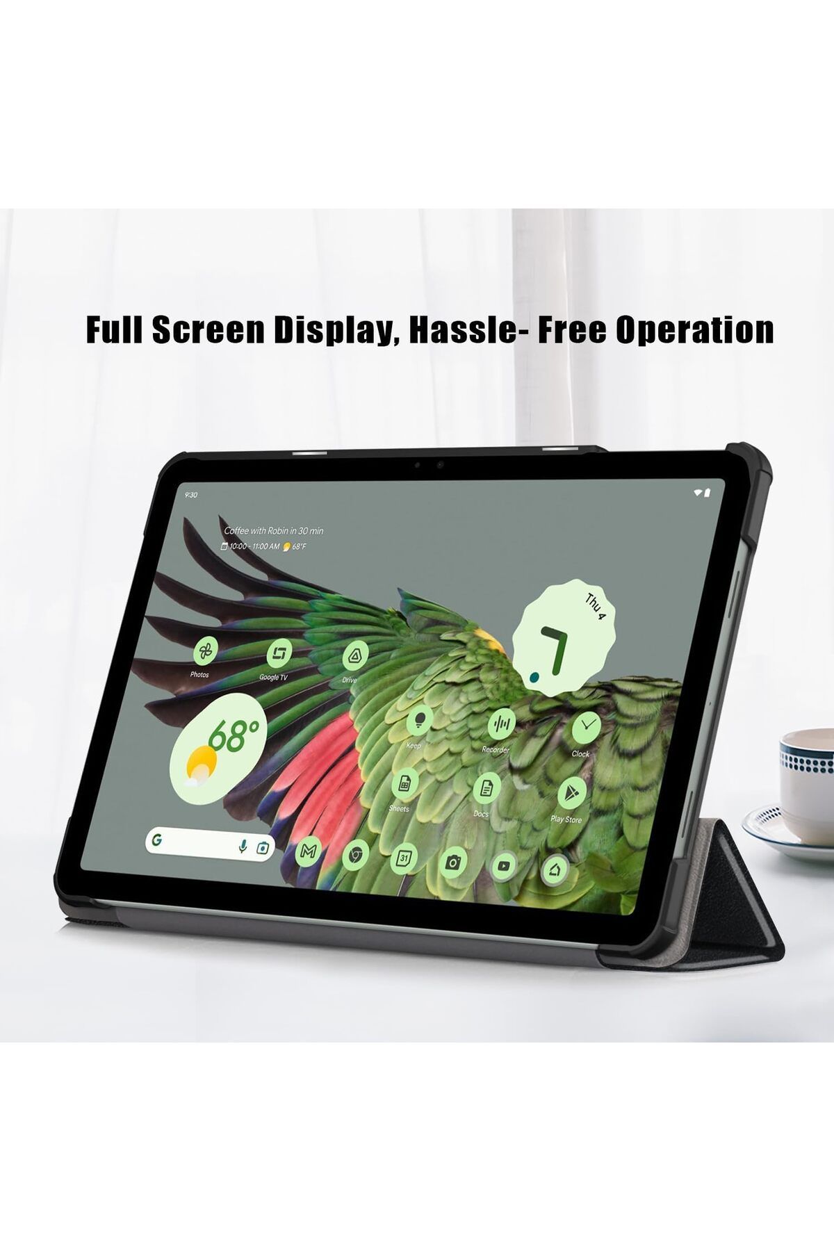 erorex-QINOUK Case for Google Pixel Tablet, [Stand Feature] Ultra Thin Smart Cover with Auto Sleep Wake, PU 6