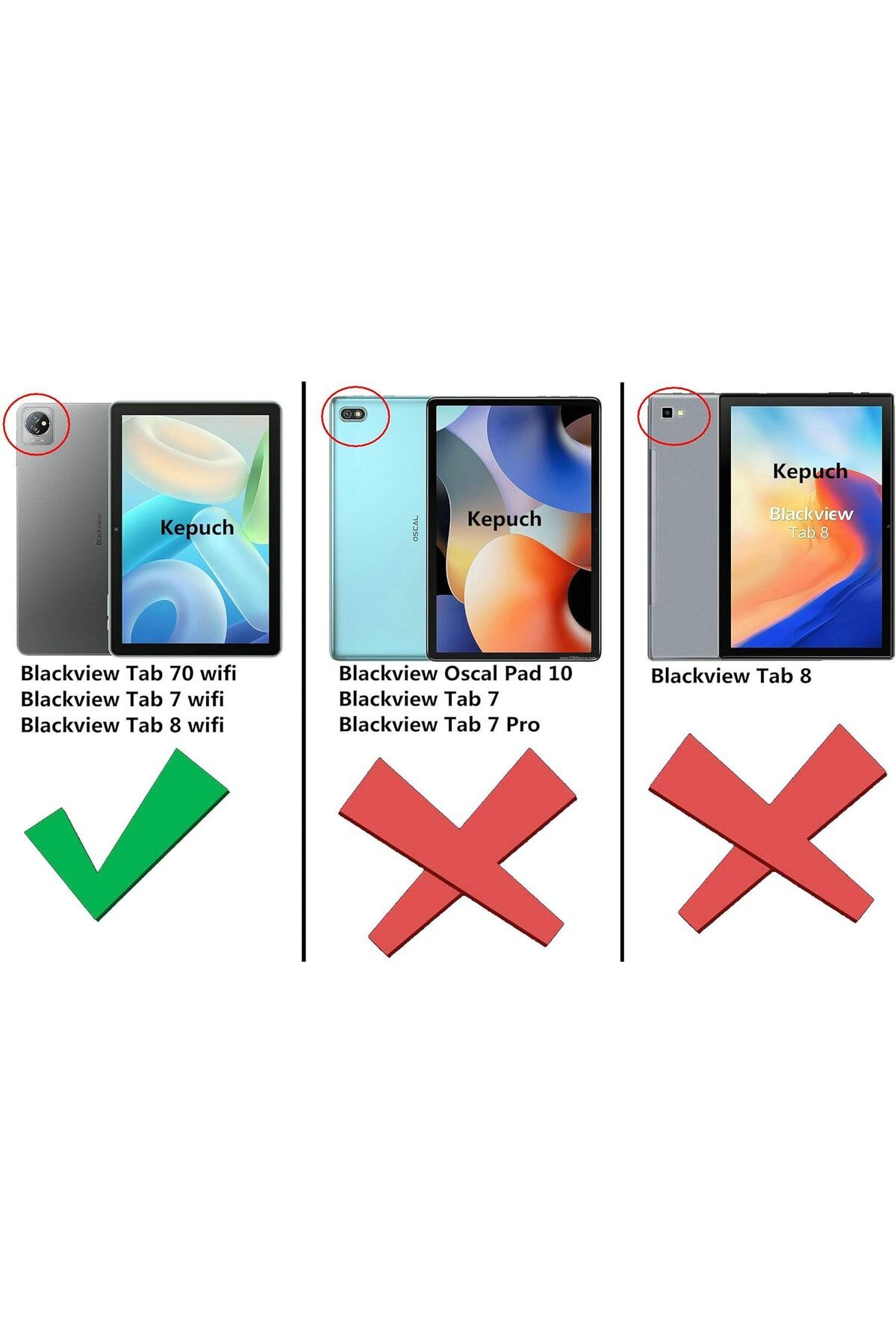 erorex-جراب Kepuch Custer لجهاز Blackview Tab 70 wifi، Tab 8 wifi، Tab 7 wifi 10.1"، جلد PU فائق النحافة 2