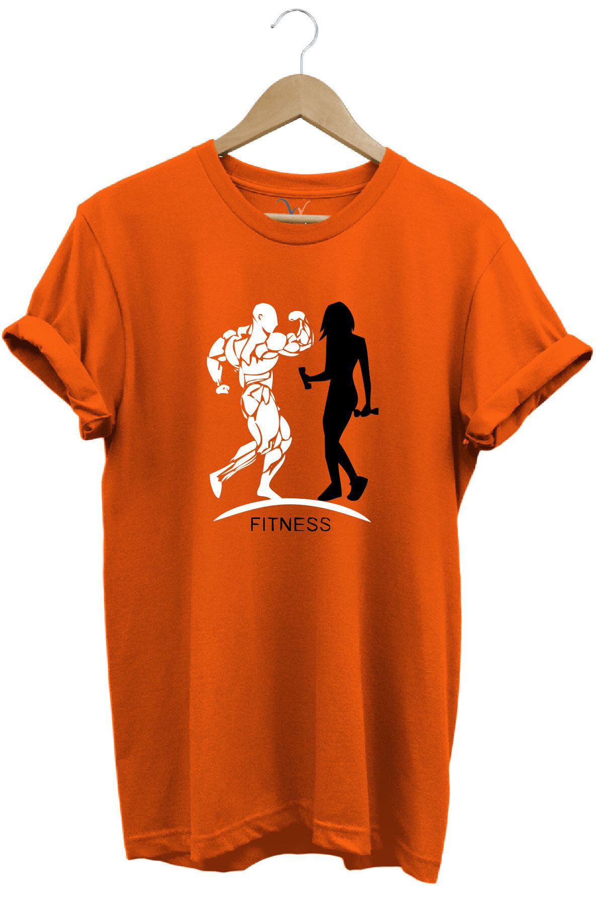 WİDİ Tricouri Cu Imprimeu Gym Fitness Pentru Femei Și Bărbați, Cu Croiala Normală, Bumbac Unisex - L