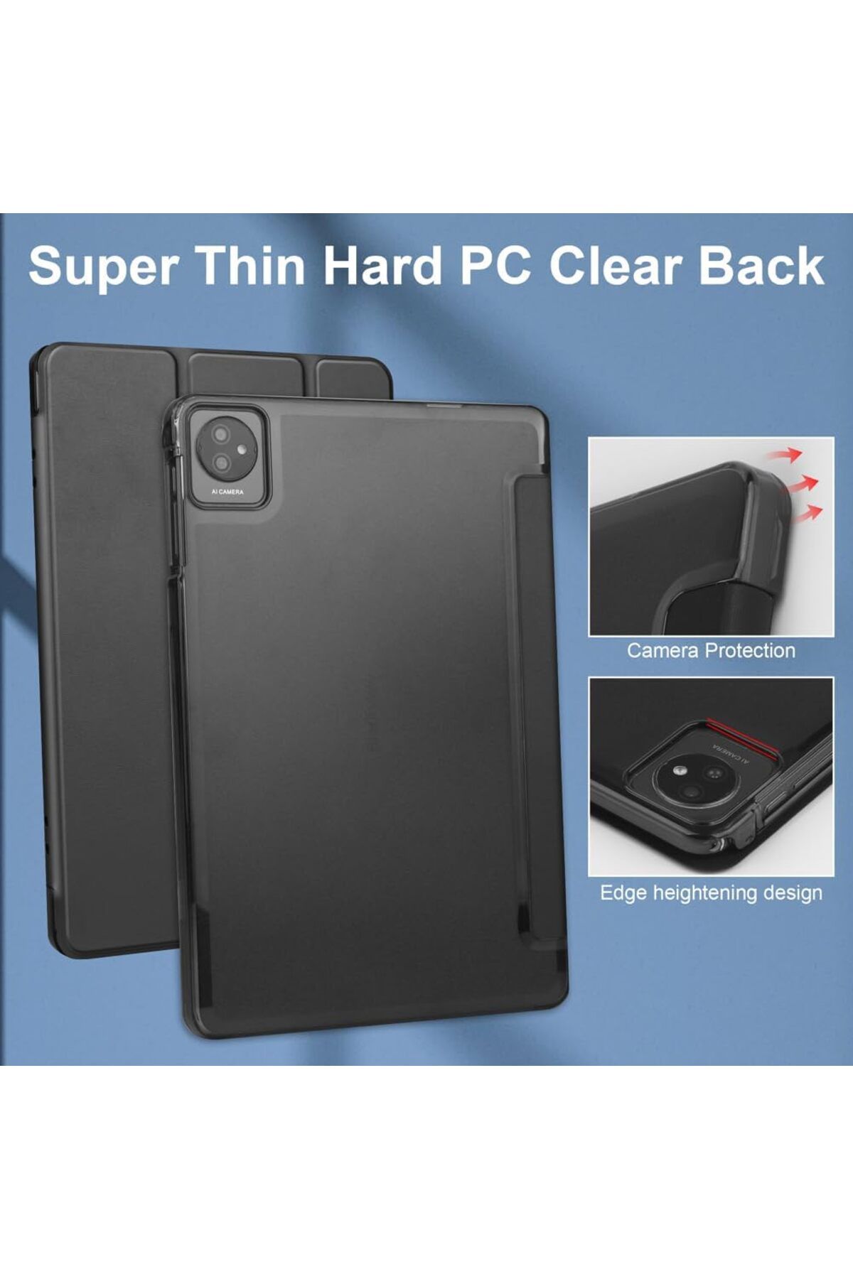 erorex-جراب Kepuch Custer لجهاز Blackview Tab 70 wifi، Tab 8 wifi، Tab 7 wifi 10.1"، جلد PU فائق النحافة 5