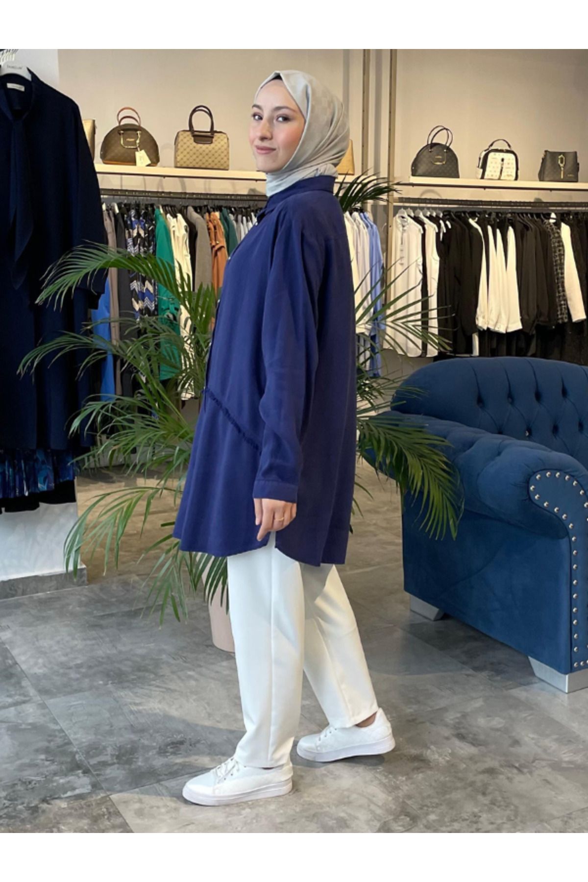 My Magazin-Women's Large Size Cotton Tunic 7296 3