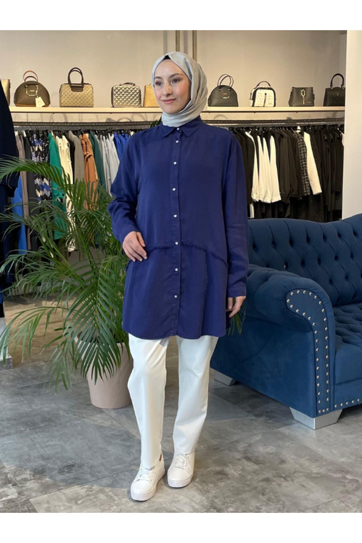 My Magazin-Women's Large Size Cotton Tunic 7296 4