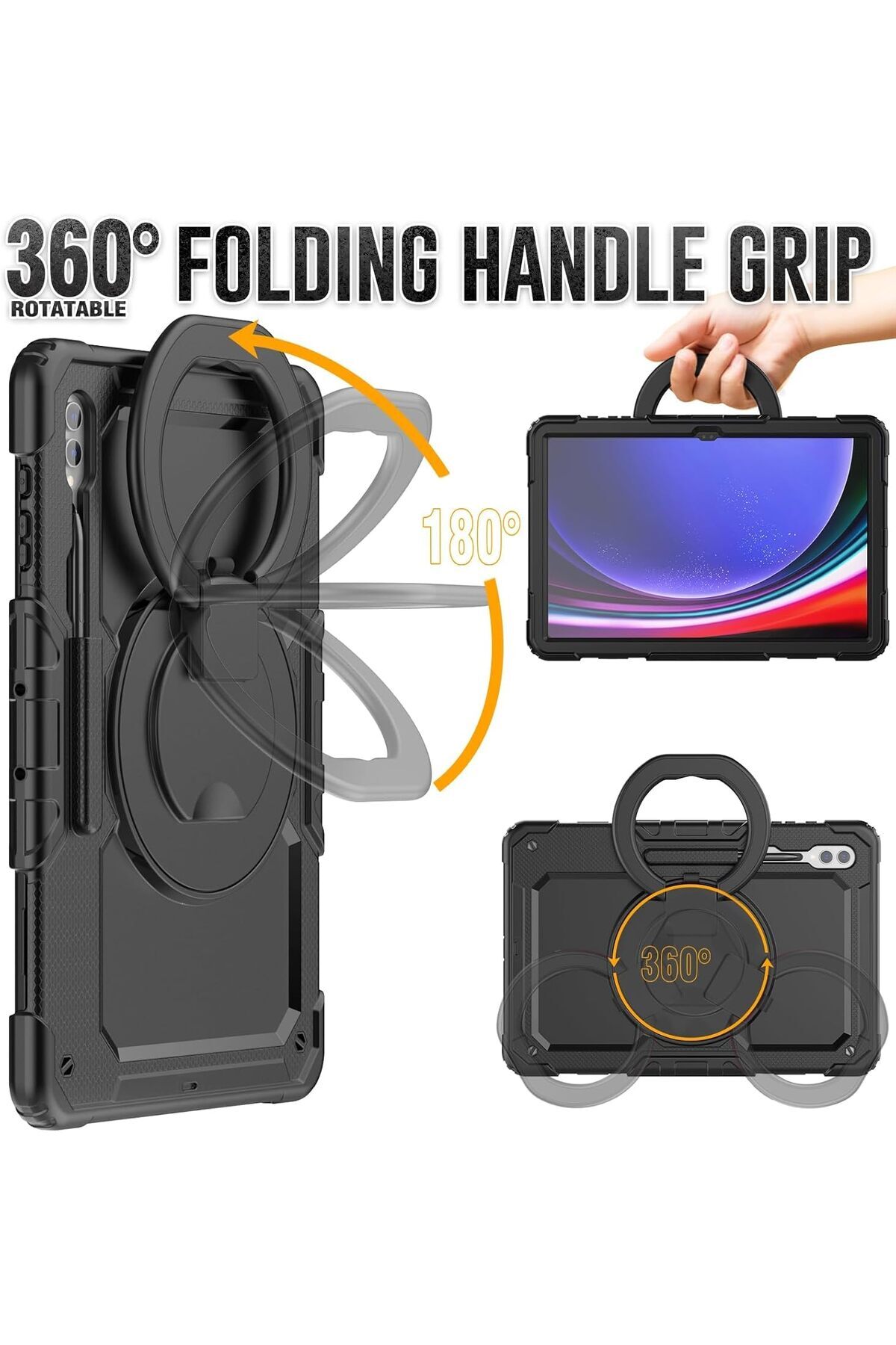 erorex-Case for Samsung Galaxy Tab S10 Ultra 14.6" Inch 2024 SM-X920 Case, [Pencil Holder+Screen Protector] 3