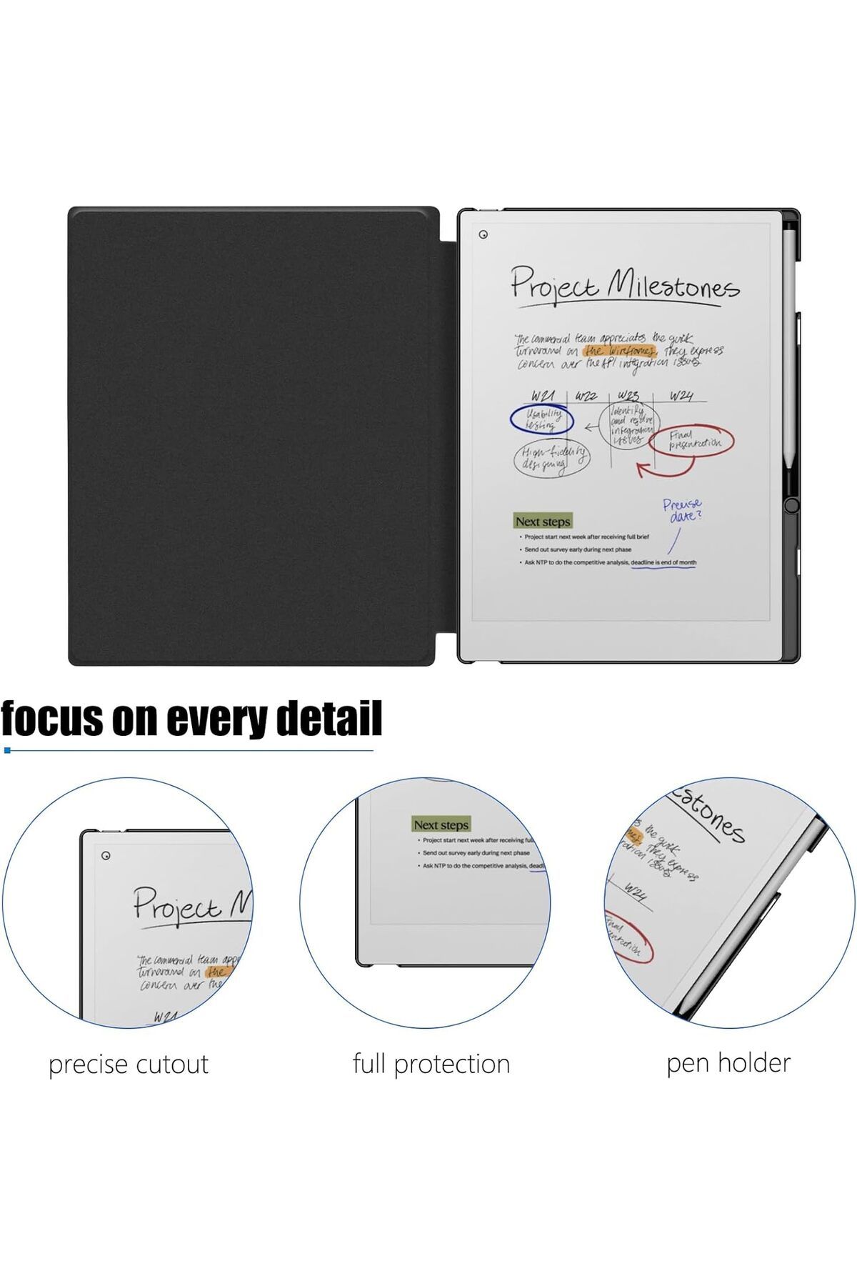 erorex-حافظة E NET-CASE لجهاز Remarkable Paper Pro Tablet مقاس 11.8 بوصة (إصدار 2024)، حافظة رفيعة وخفيفة الوزن 4