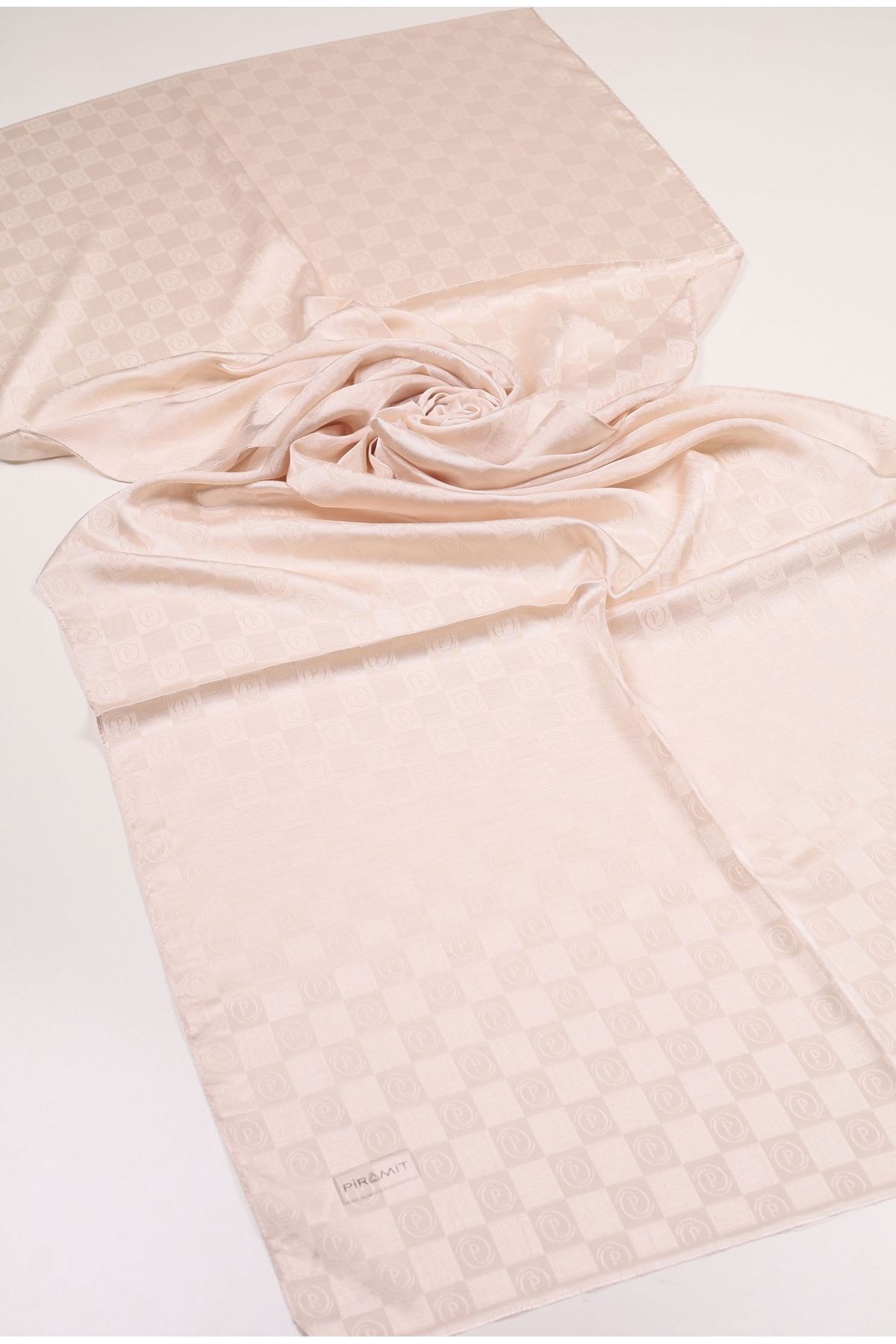 PİRAMİT-Pyramid Monogram Flush Shawl - Pattern-03 - Color-08 1
