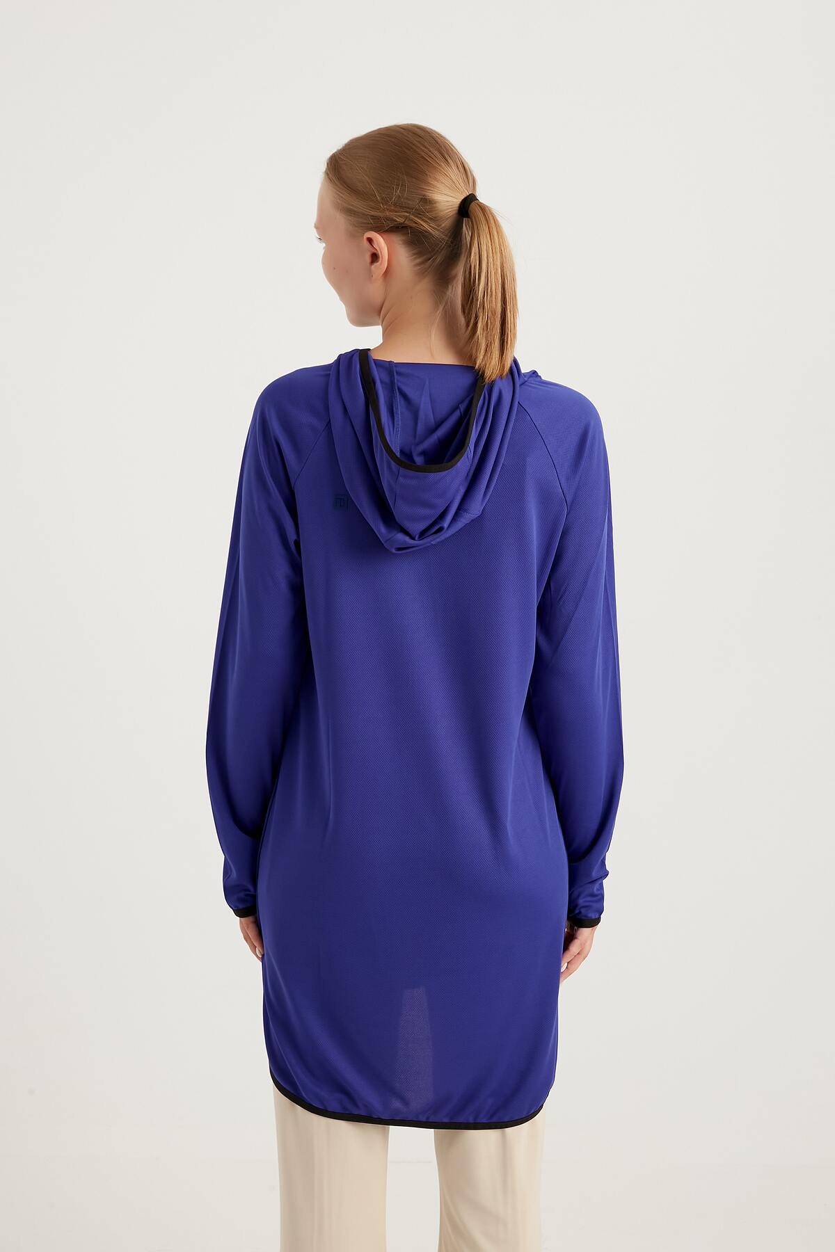 FD SPORTS  Aura-tech Çapraz Fermuarlı Quick Dry Eşofman Üstü - Sax - Görsel 6