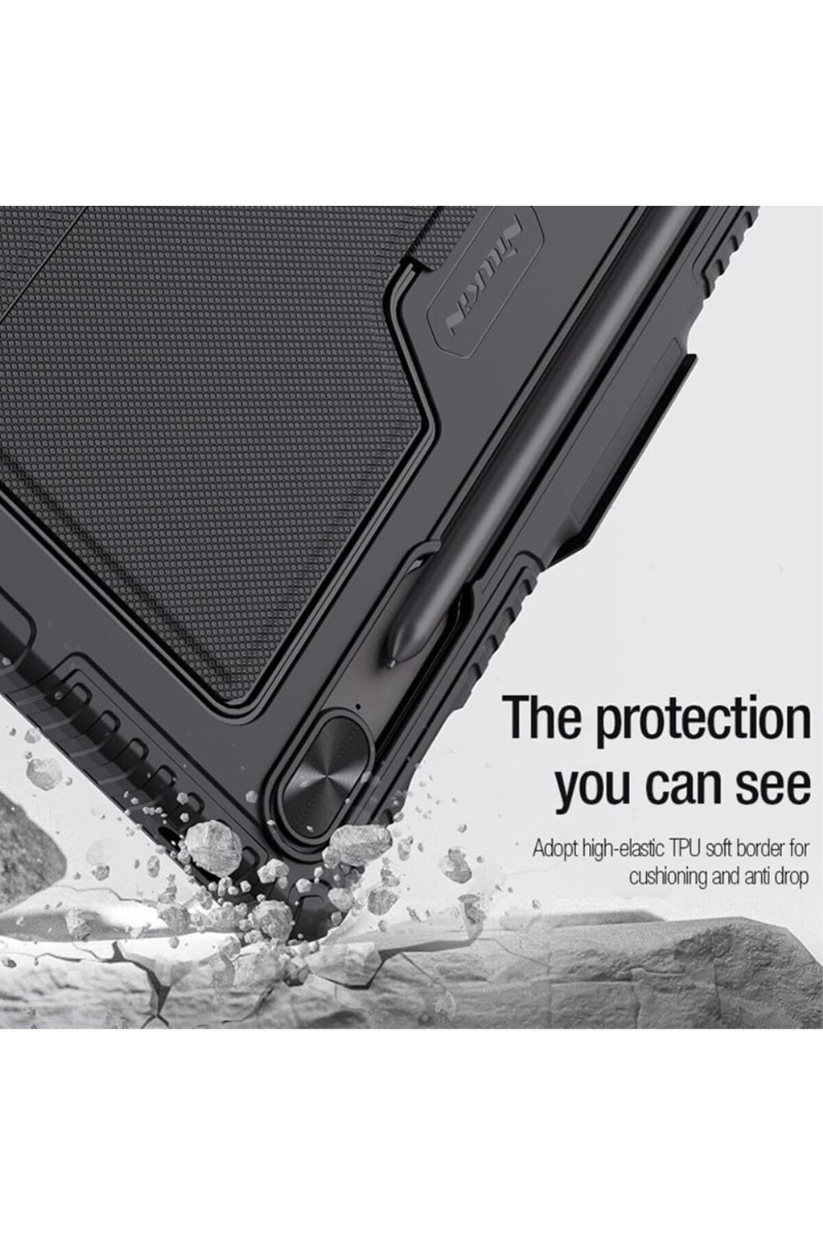 erorex-Nillkin Bumper Combo Keyboard Backlit Version Case Designed For Samsung Galaxy Tab S9 FE Plus, Pen 6