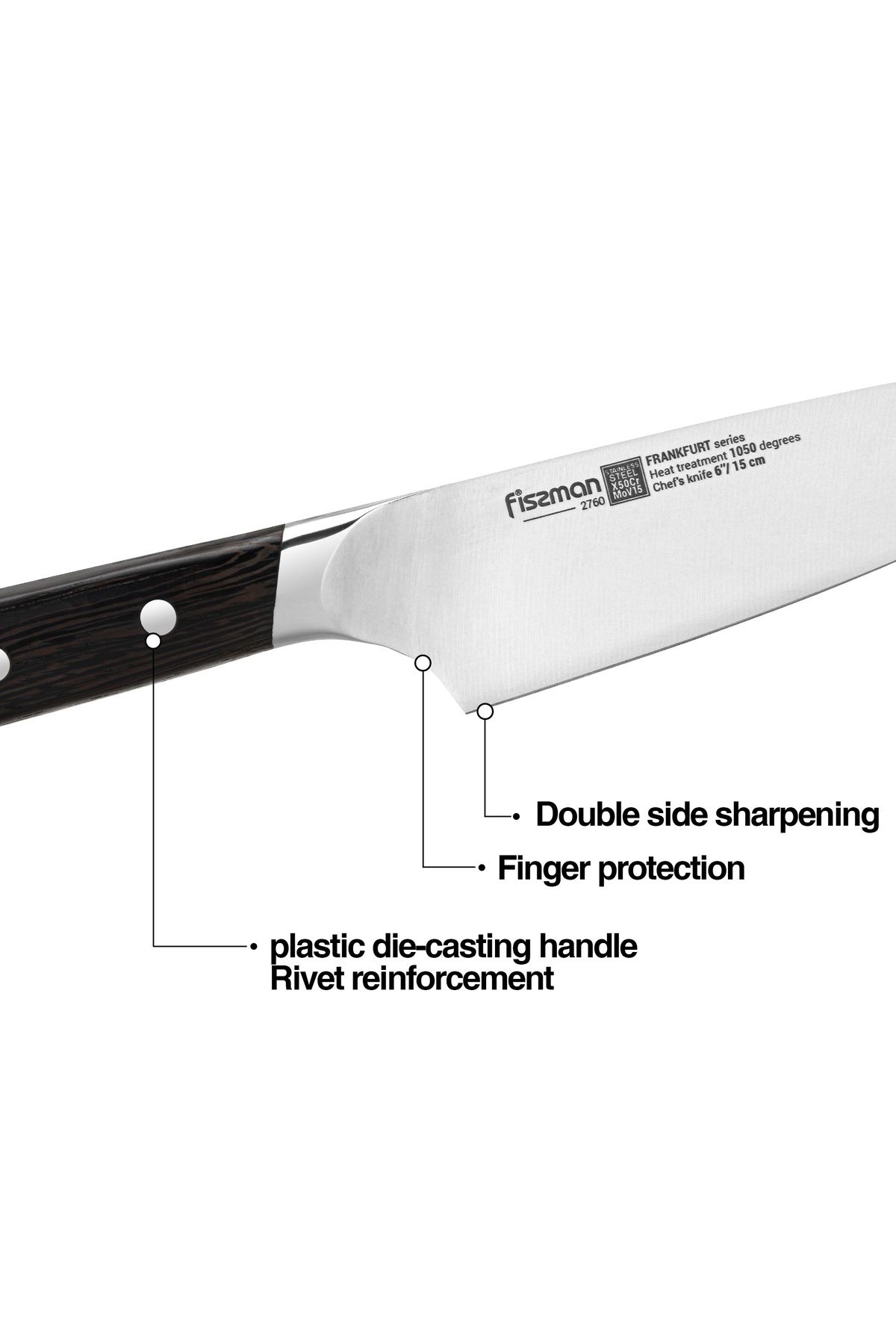 Fissman-6'' Chef's Knife FrankFruit Series, with Sturdy And Elegant Handle 2
