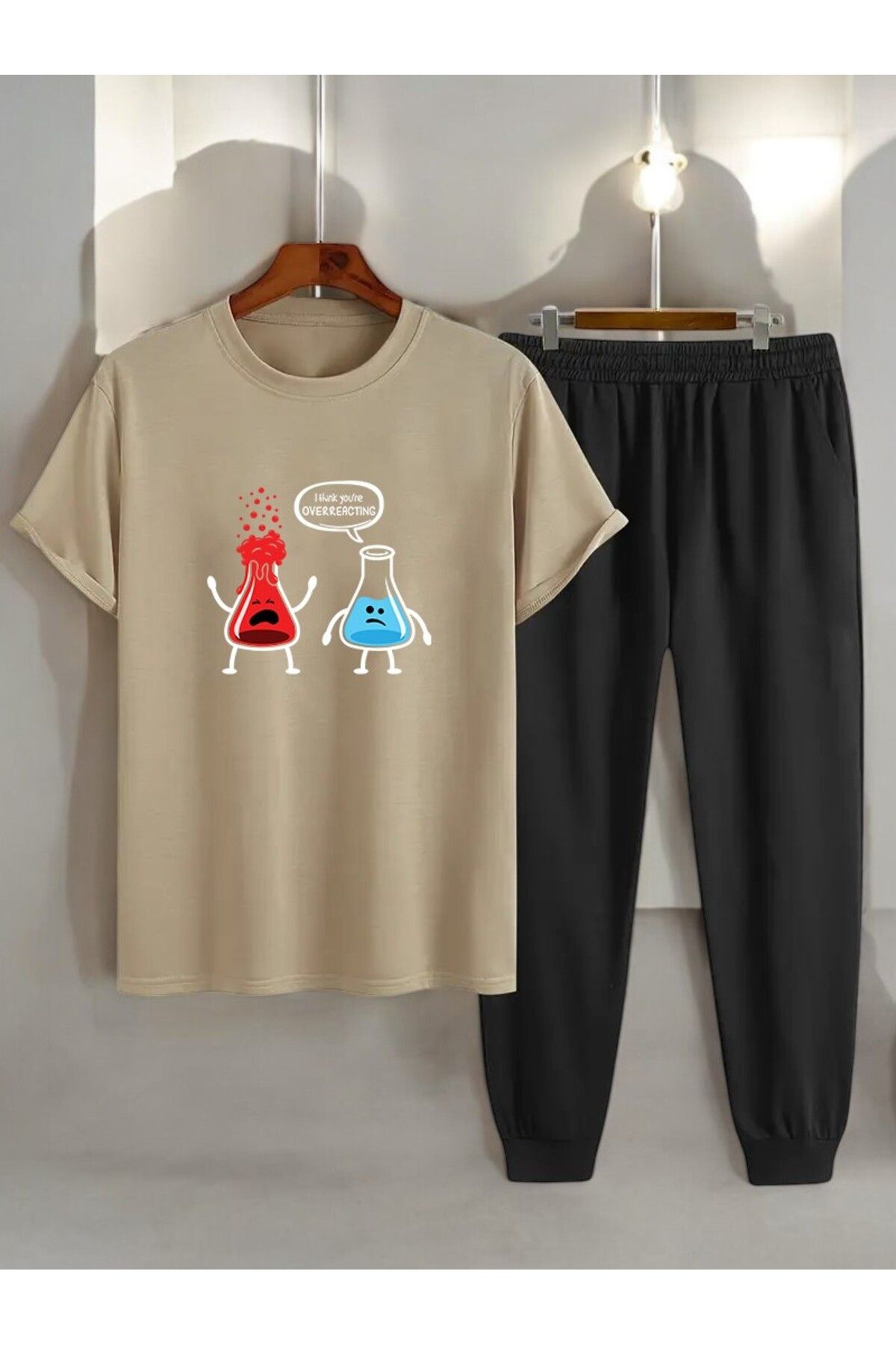 uyguntarz Unisex Myślę, Że Przesadzasz Drukowany Dres Unisex - S/M
