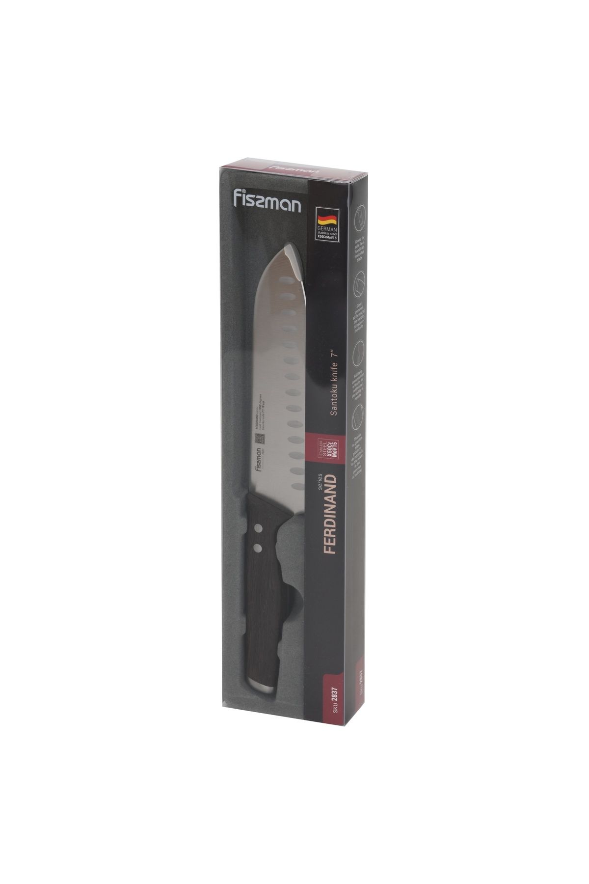 Fissman-7'' Santoku Knife Ferdinand Series, with Sharp Blade and Sturdy Non Slip Handle 6