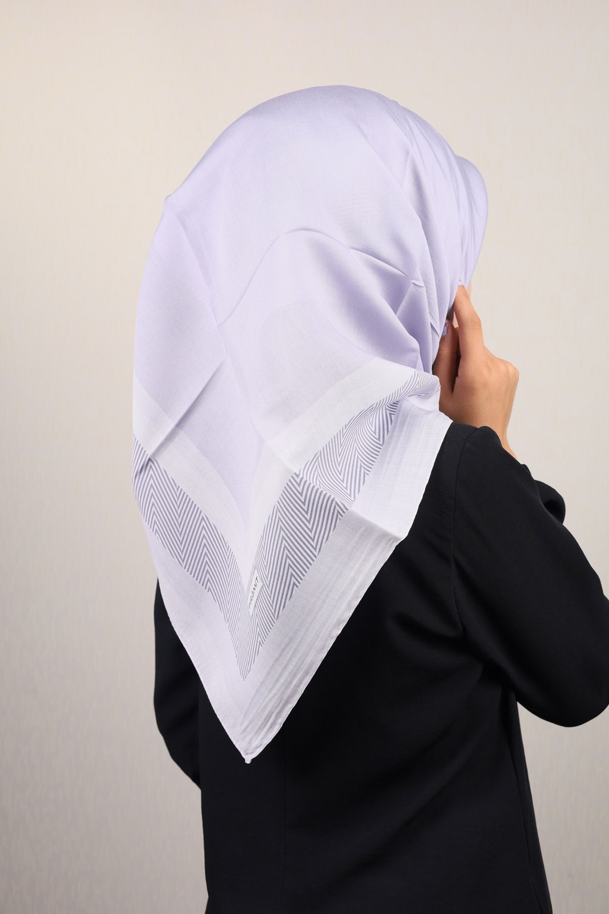 PİRAMİT-Pyramid Patterned Cocoon Scarf - Pattern-01 - Color-13 1