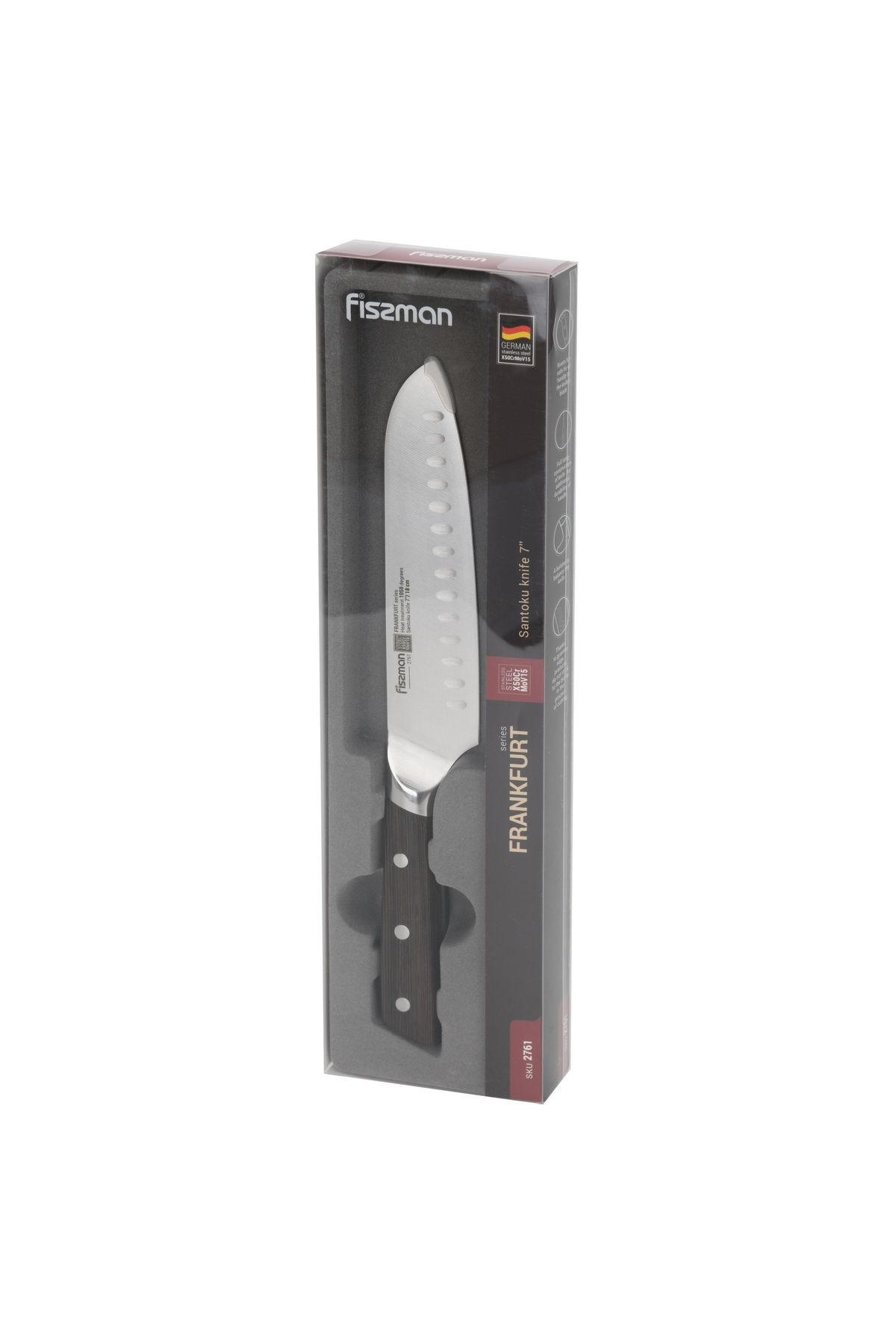 Fissman-7" Santoku Knife Frankfruit Sturdy And Elegant Handle, Minimalist Design with Sharp Blade 6