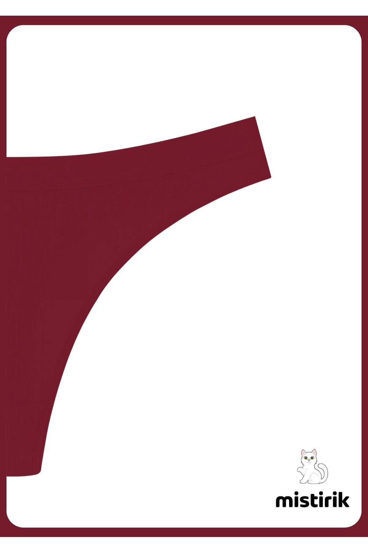 MİSTİRİK-Paulo Model Flexible and Soft Corded String Μοντέλο Αθλητικά Εσώρουχα Claret Red Χρώμα 2