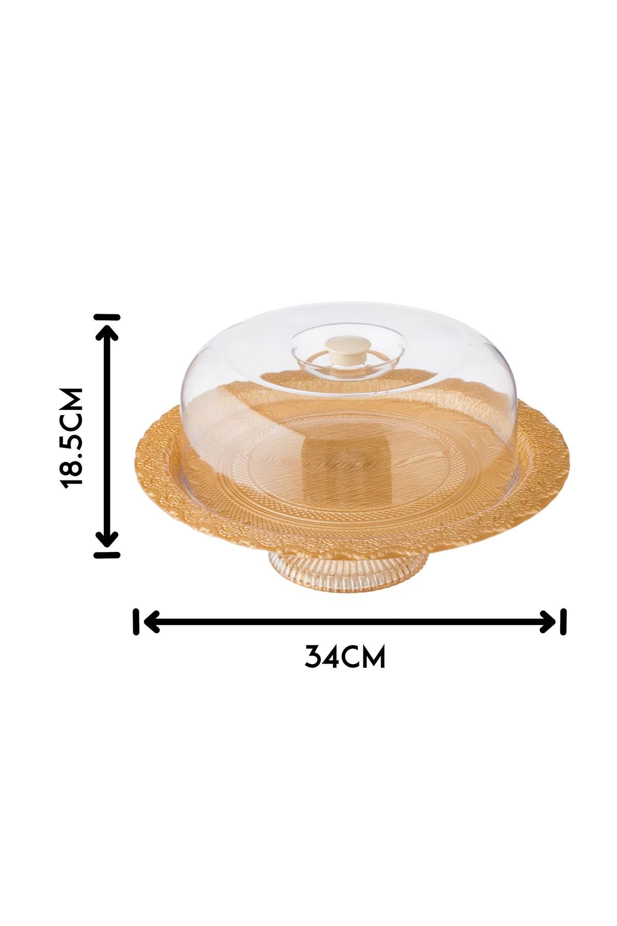 Dania-A serving plate with a base for cakes and sweets with an acrylic cover 4