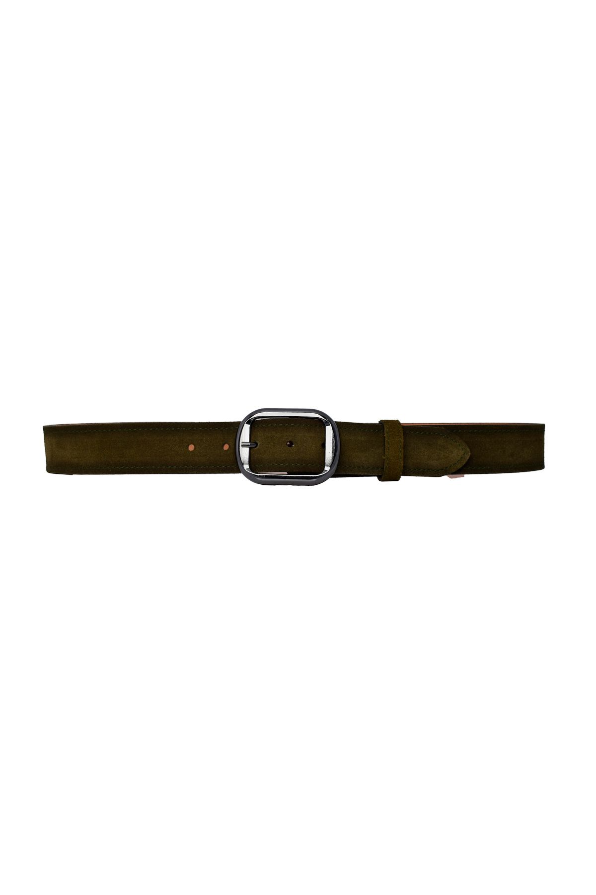 GoDeri-100% Source Style Leather with 4cm Cross Nickel Trigger and Green Underwater Military Belt 5