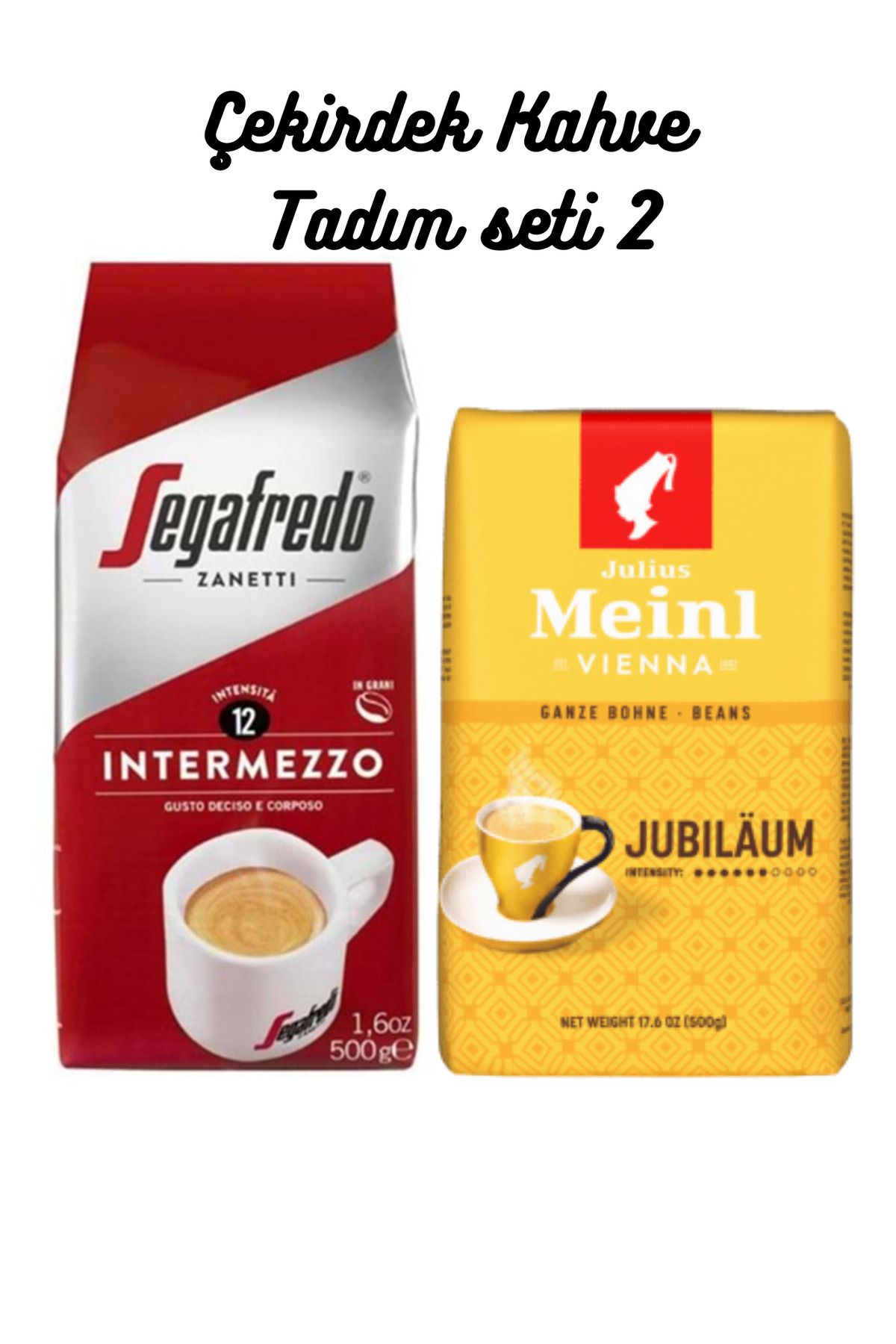 Julius Meinl & Segafredo Çekirdek Tadım Paketi 1000 gr Jubilaum & Zanetti Intermezzo