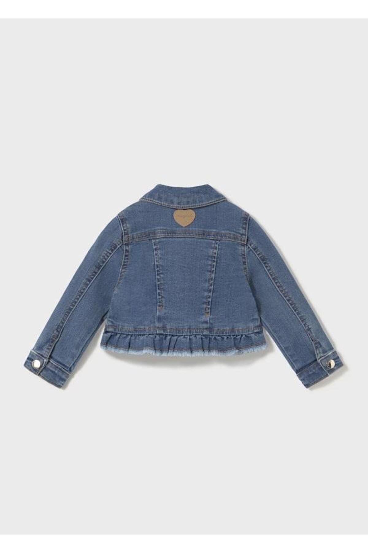 Mayoral Kız Bebek Fırfırlı Denim Ceket 1-3 Yaş Mavi fotoğrafı 2 (önizleme)