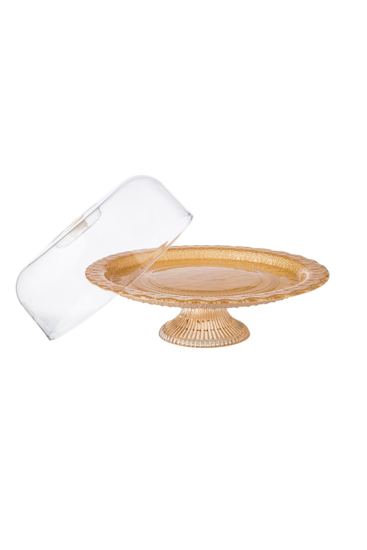 Dania-A serving plate with a base for cakes and sweets with an acrylic cover 3