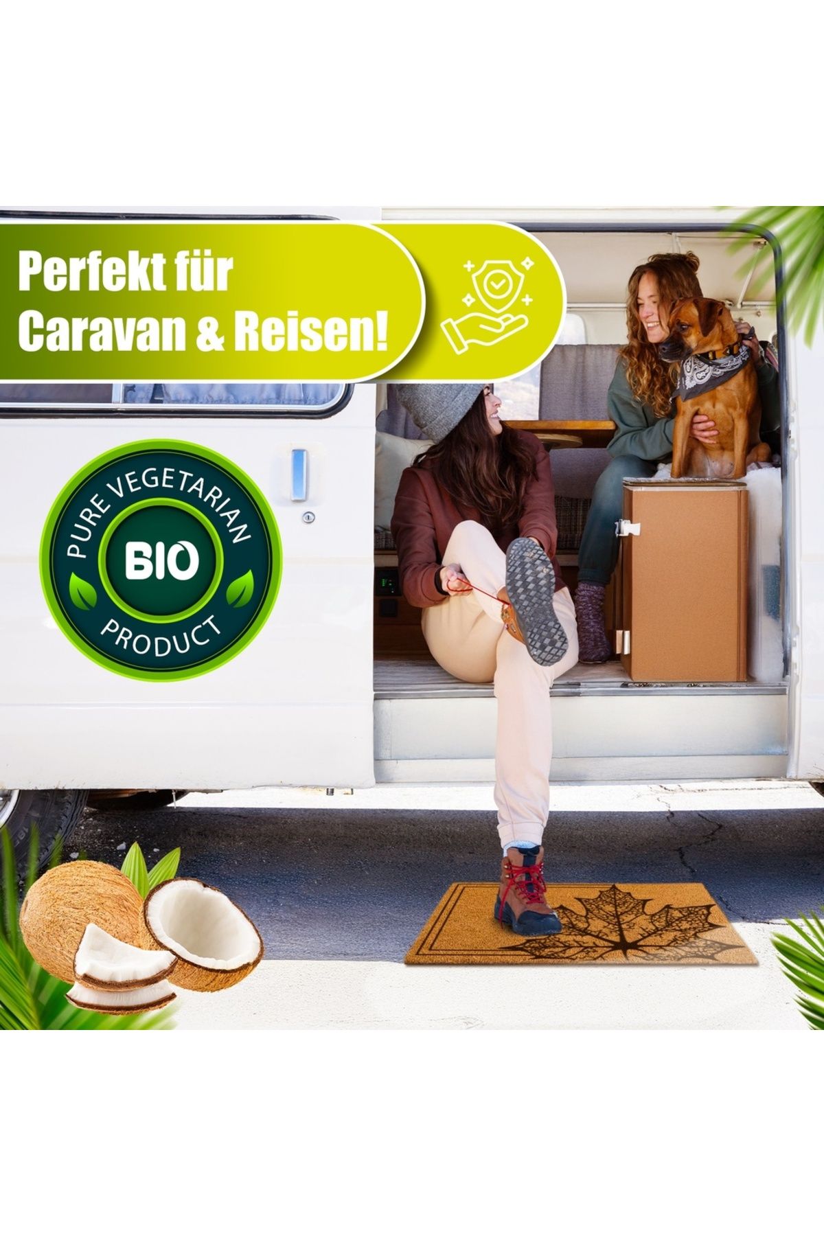 Decovetro-® Kokosmatte Fußmatte | 40x60 Cm | 100% Natürliche Kokosfasern 7