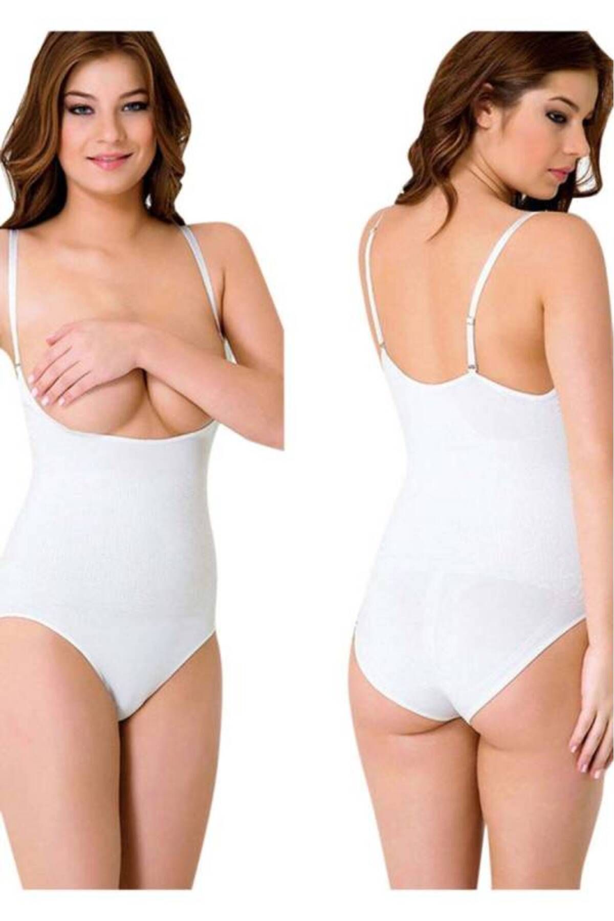 SheyMa Giyim SheyMa stl Emay Dikişsiz Göğsü Açık Slip Korse 2023