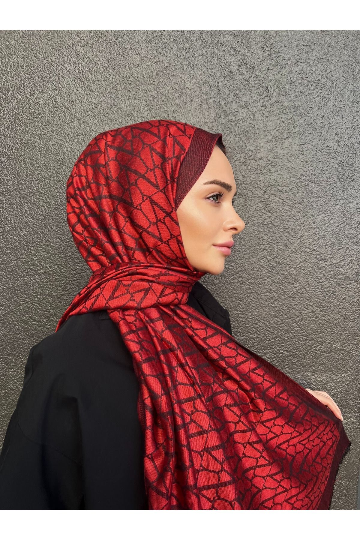 Webinay Home-V Pattern Cashmere Cotton Silk Shawl New Season Top Quality Fabric 3
