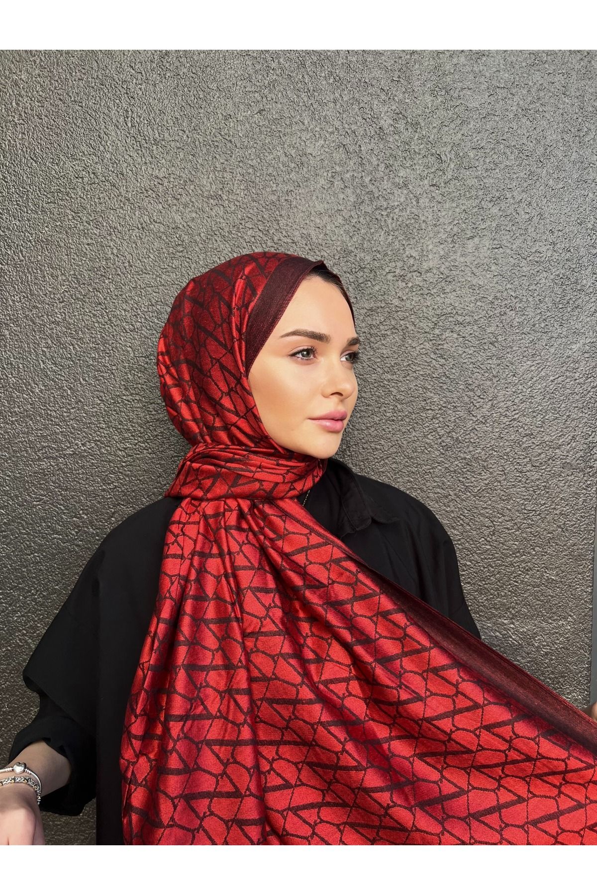 Webinay Home-V Pattern Cashmere Cotton Silk Shawl New Season Top Quality Fabric 5