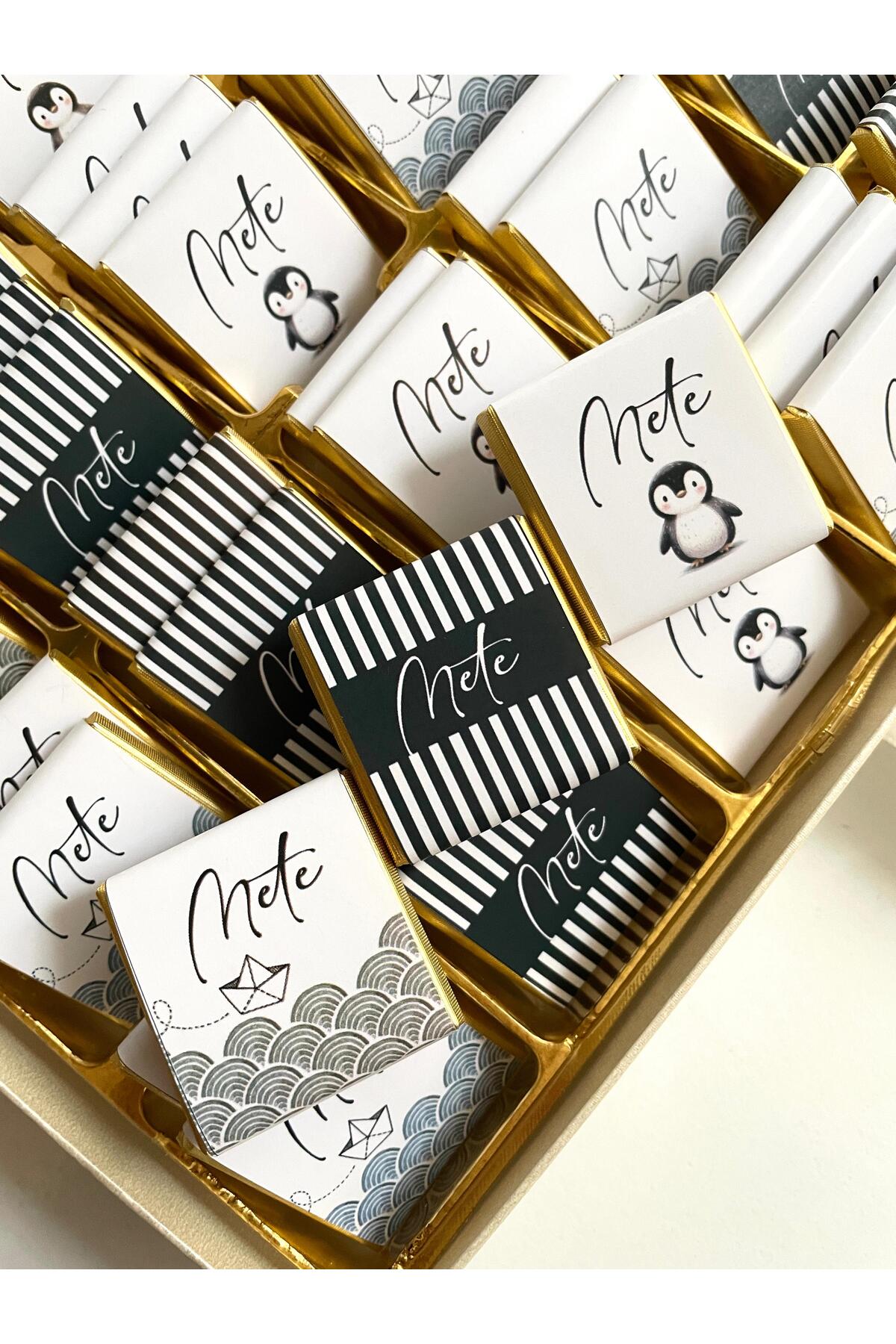 Minemiss Tasarım Isme Özel Tasarımlı Kız-erkek 60 Adet Bebek Çikolatası Ve 25 Adet Kolonya Yaş Günü-hediyelik fotoğrafı 2 (önizleme)