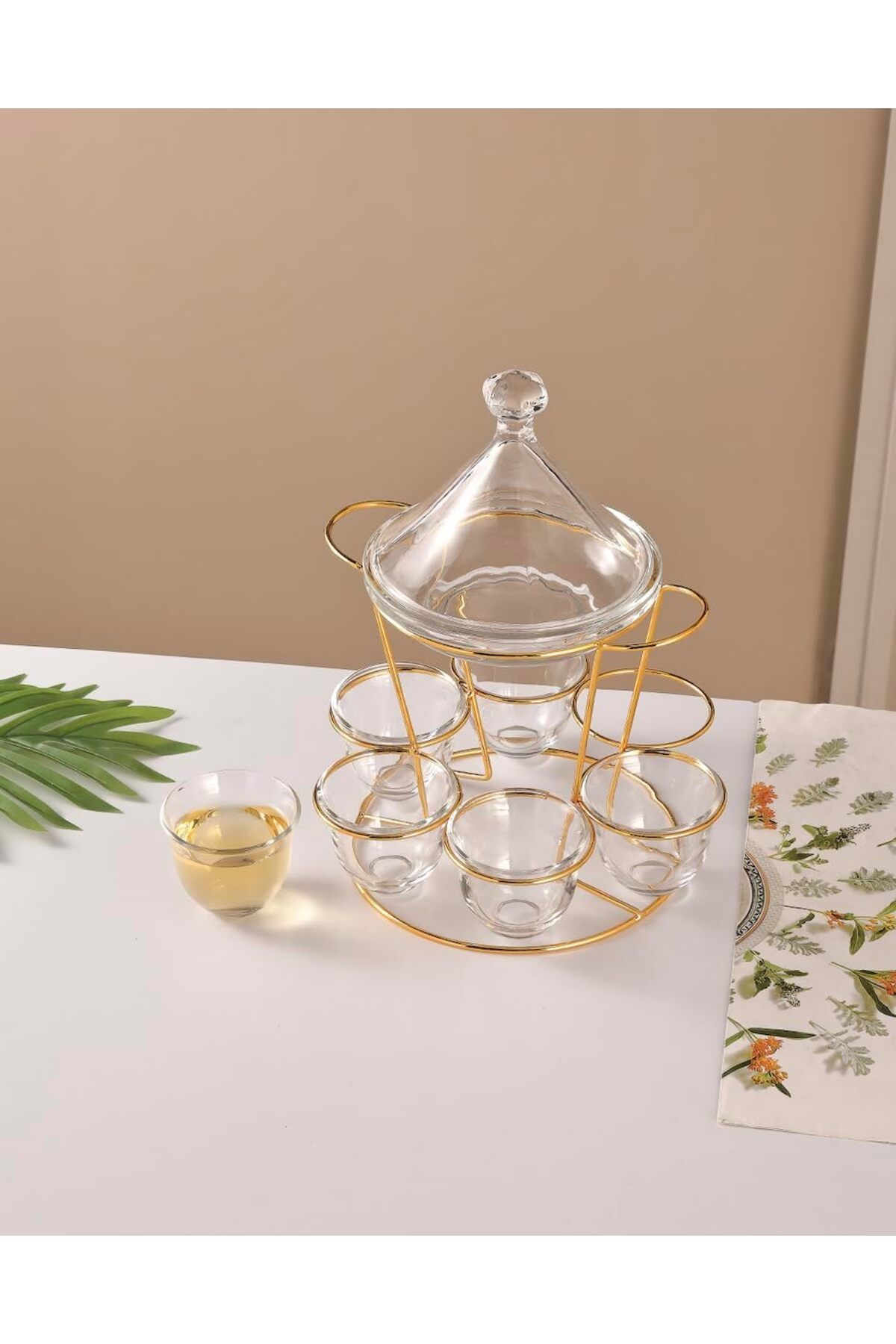 ORCHID-7PCS TAJINE SET WITH STAND 1