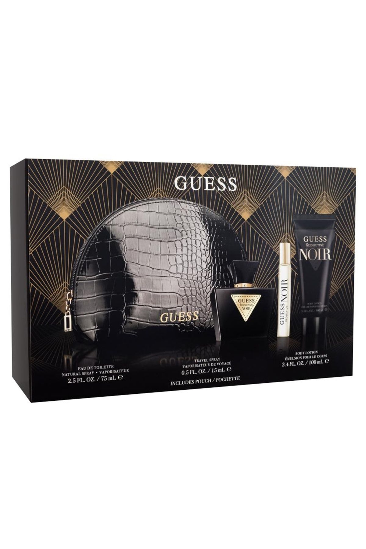 Guess-Seductive Noir (W) Set Edt 75ml + Bl 100ml + Edt 15ml + Pouch 1